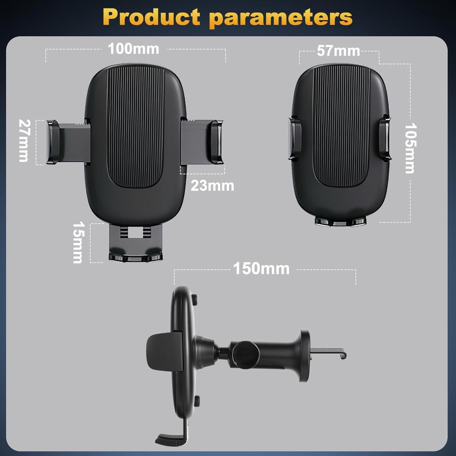 Soporte para Teléfono de Coche NyxTerra Universal Negro