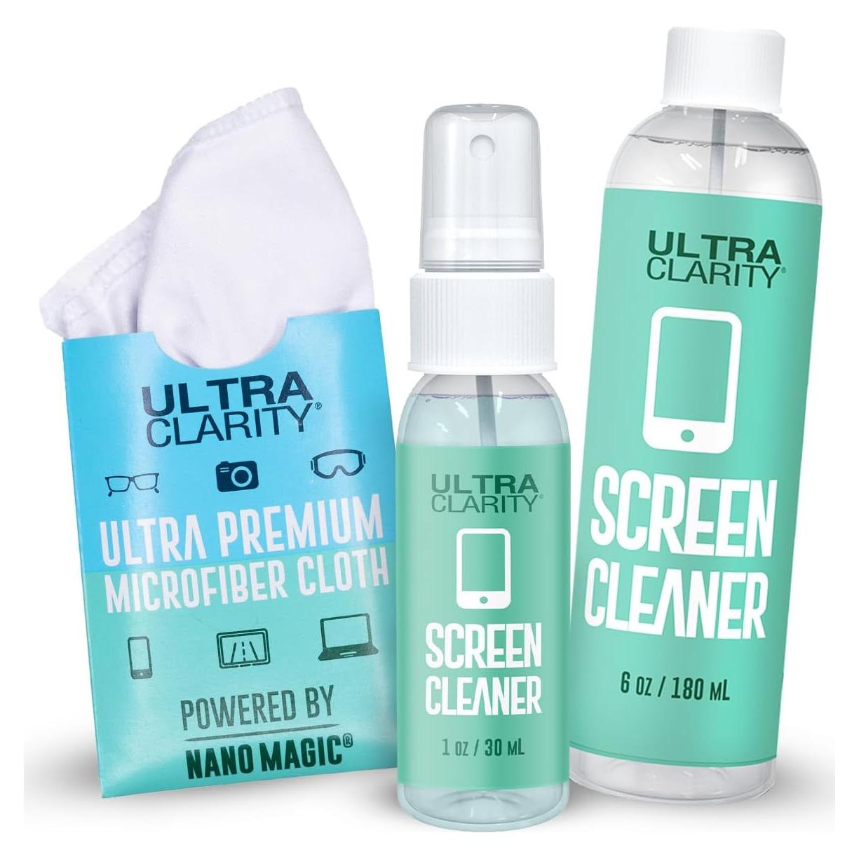 Limpiador de Pantallas Ultra Clarity 198g - Spray + Recarga + Paño