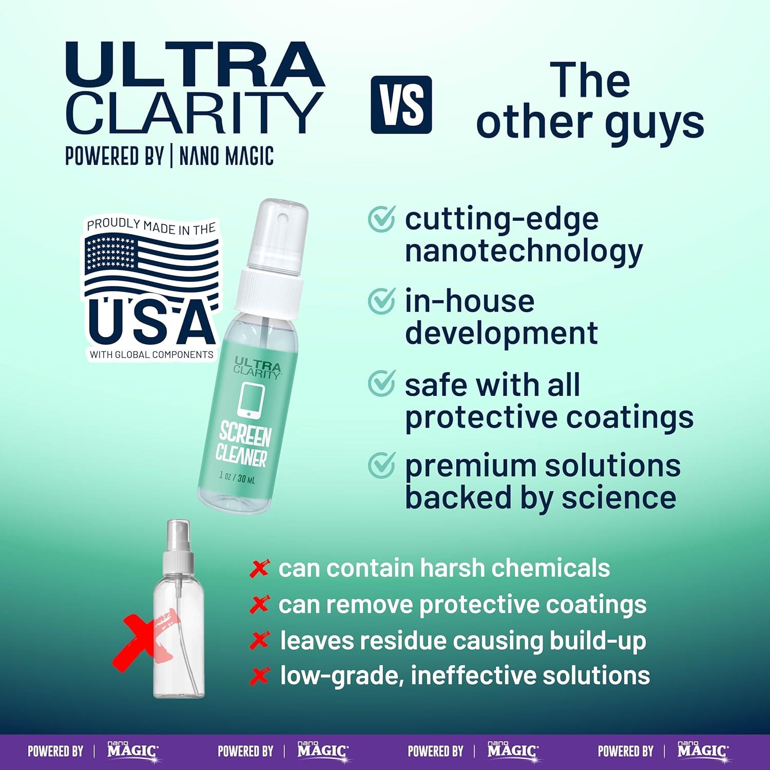 Limpiador de Pantallas Ultra Clarity 198g - Spray + Recarga + Paño