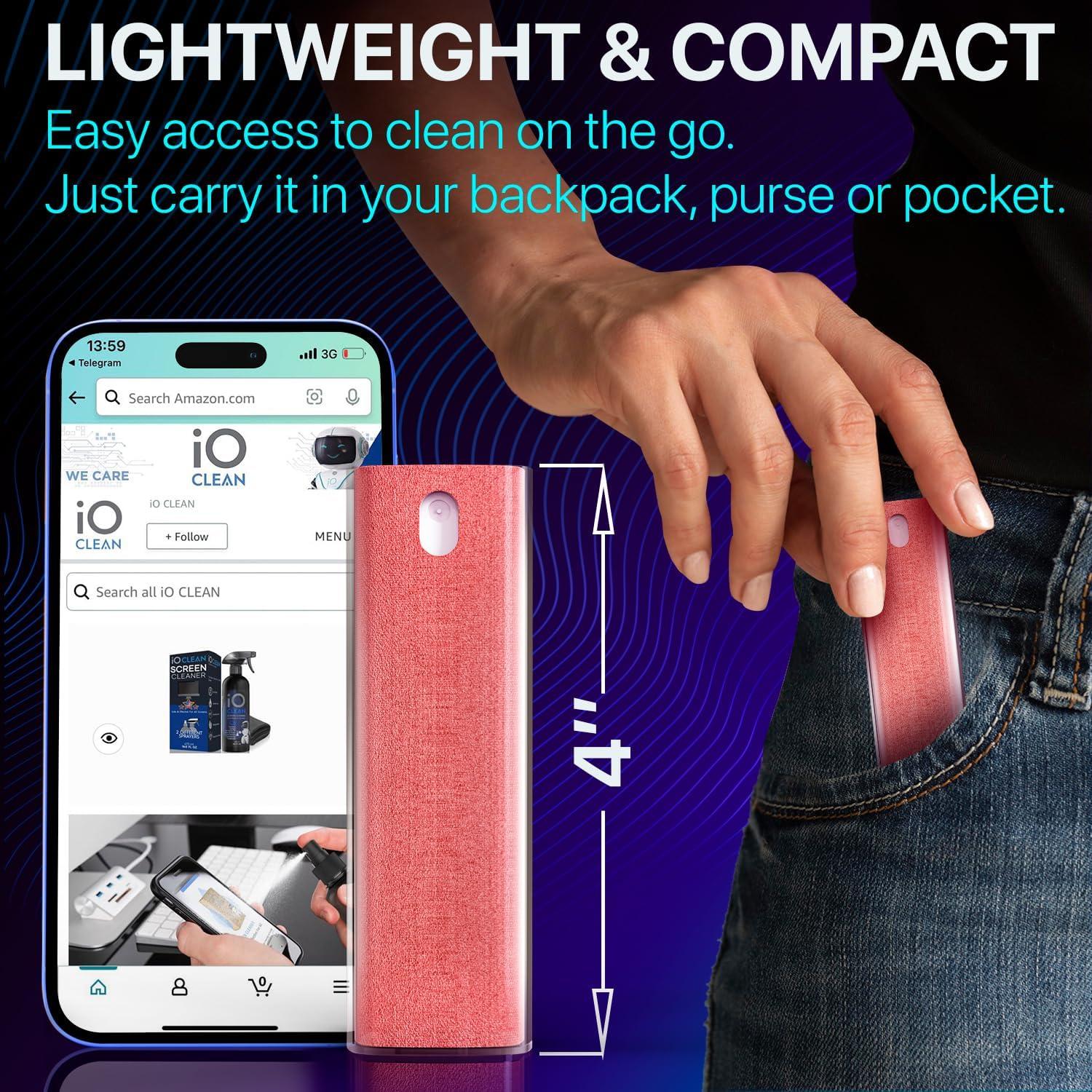 Mini Limpiador de Pantalla en Spray iO CLEAN 3 en 1 - Gris