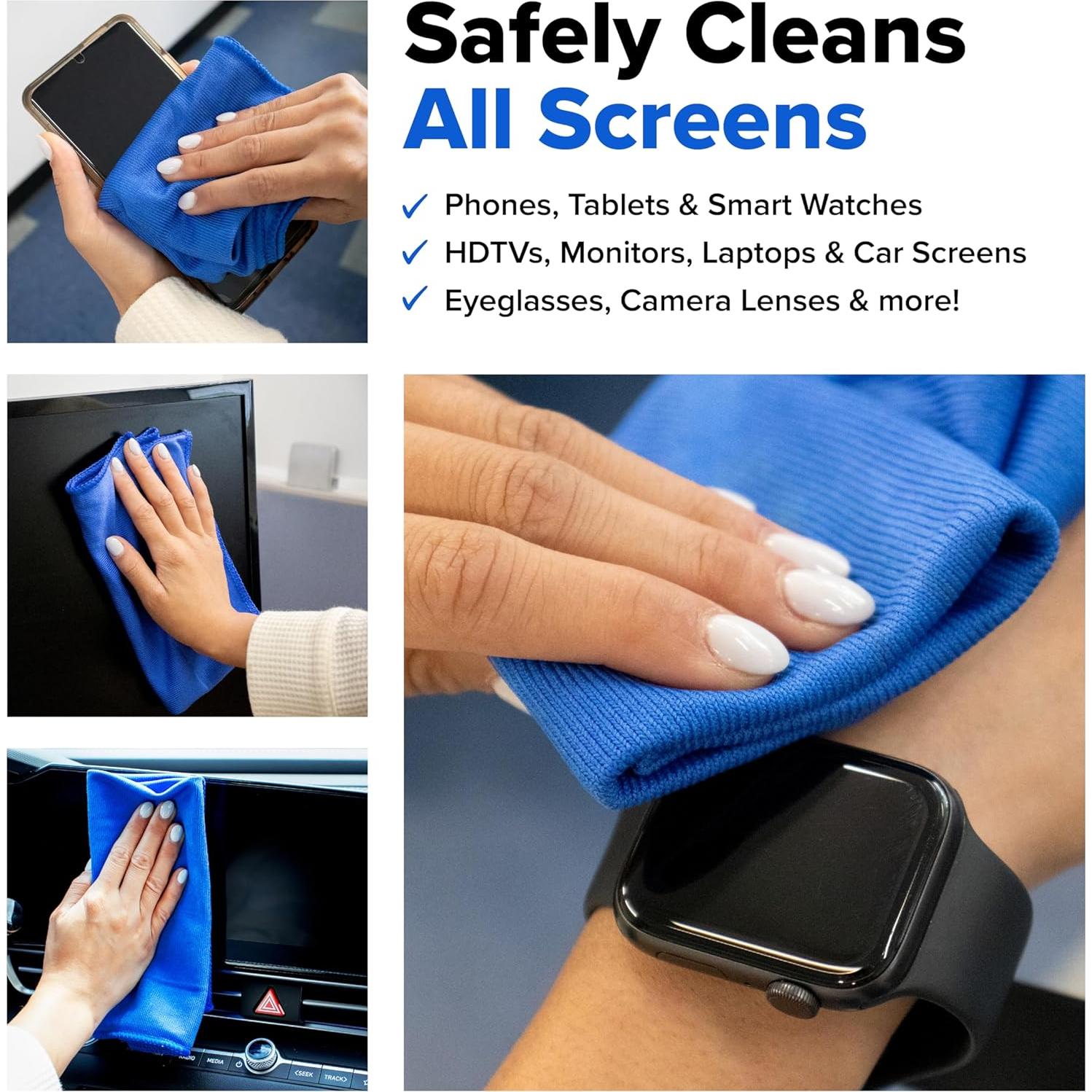 Limpiador de Pantallas KICTeam 473mL con Paño Microfibra 40x40cm