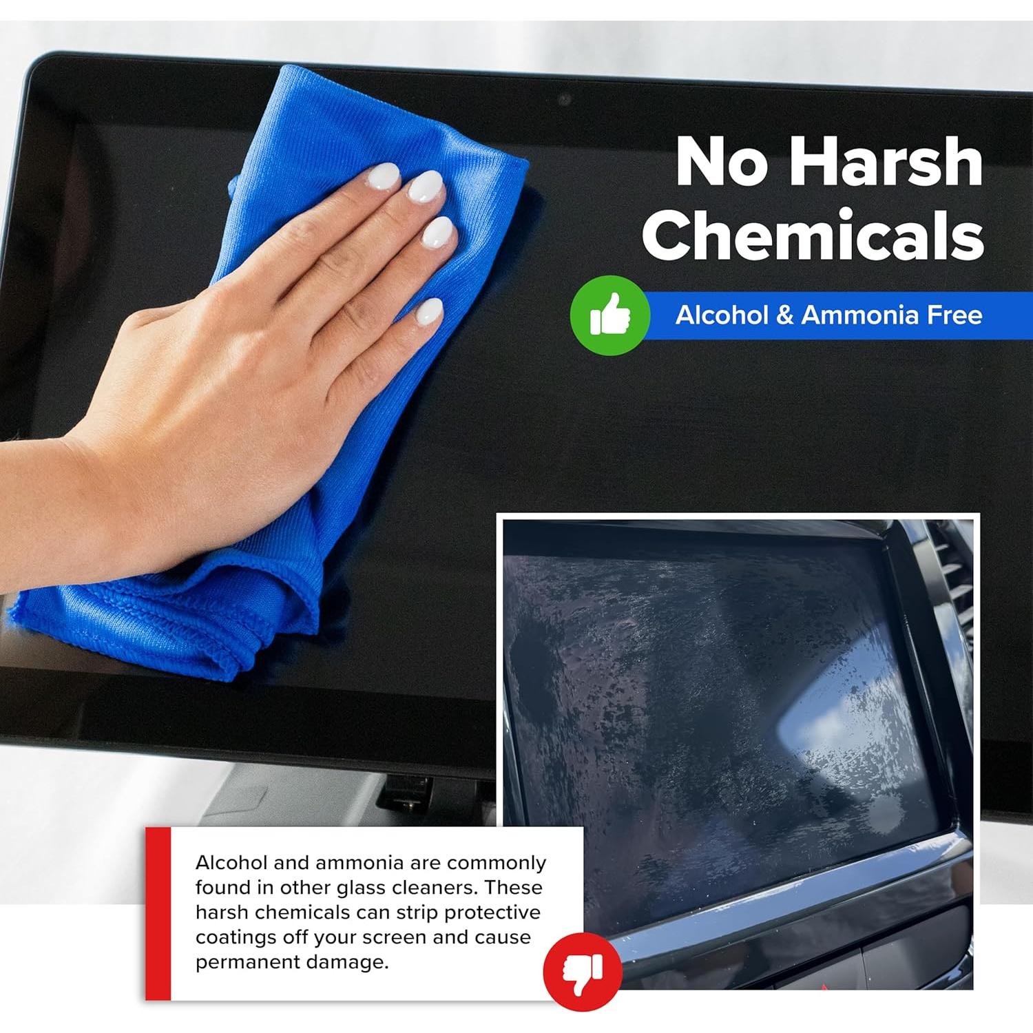 Limpiador de Pantallas KICTeam 473mL con Paño Microfibra 40x40cm