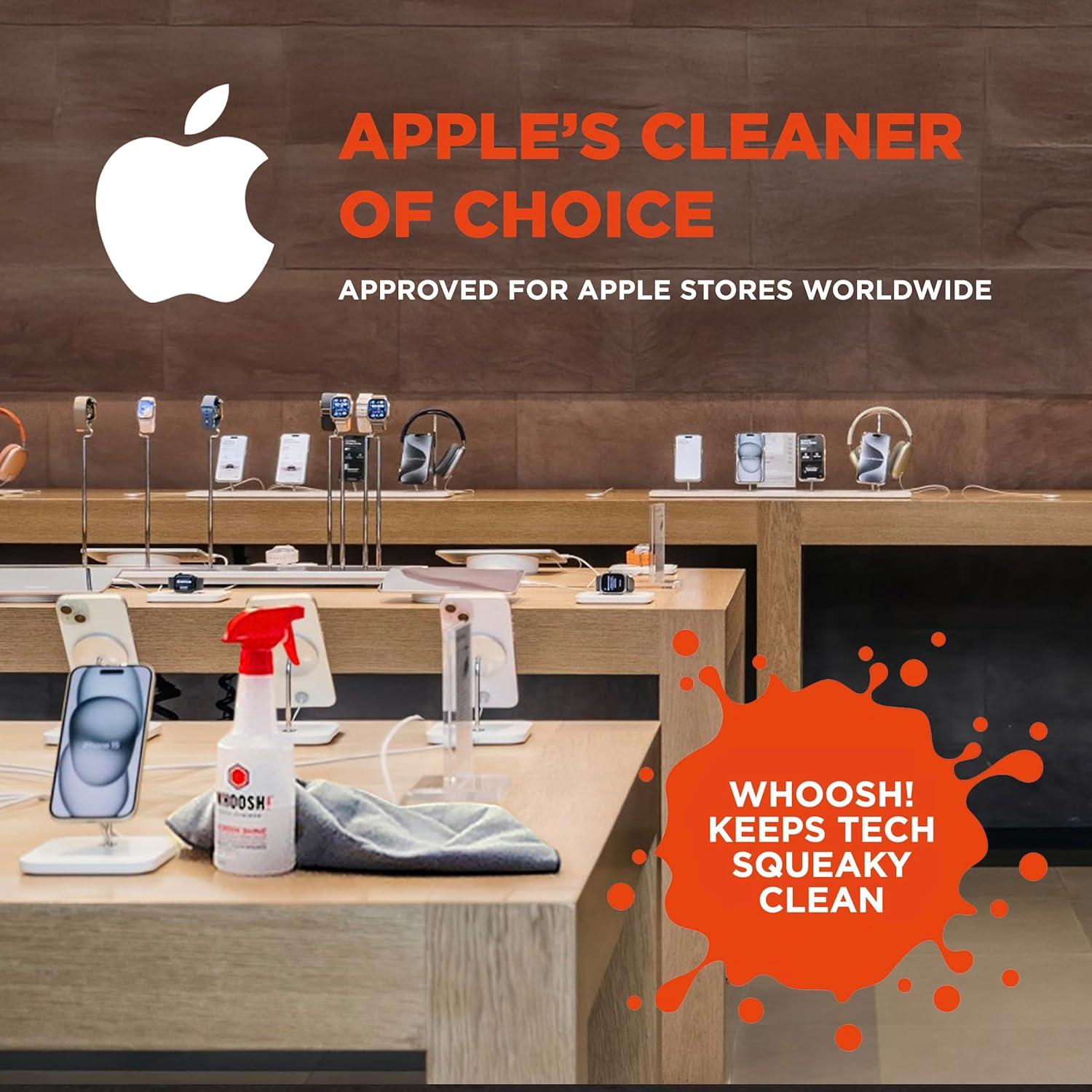 Limpiador de Pantallas WHOOSH! Pro 500 ml con Paño Microfibra