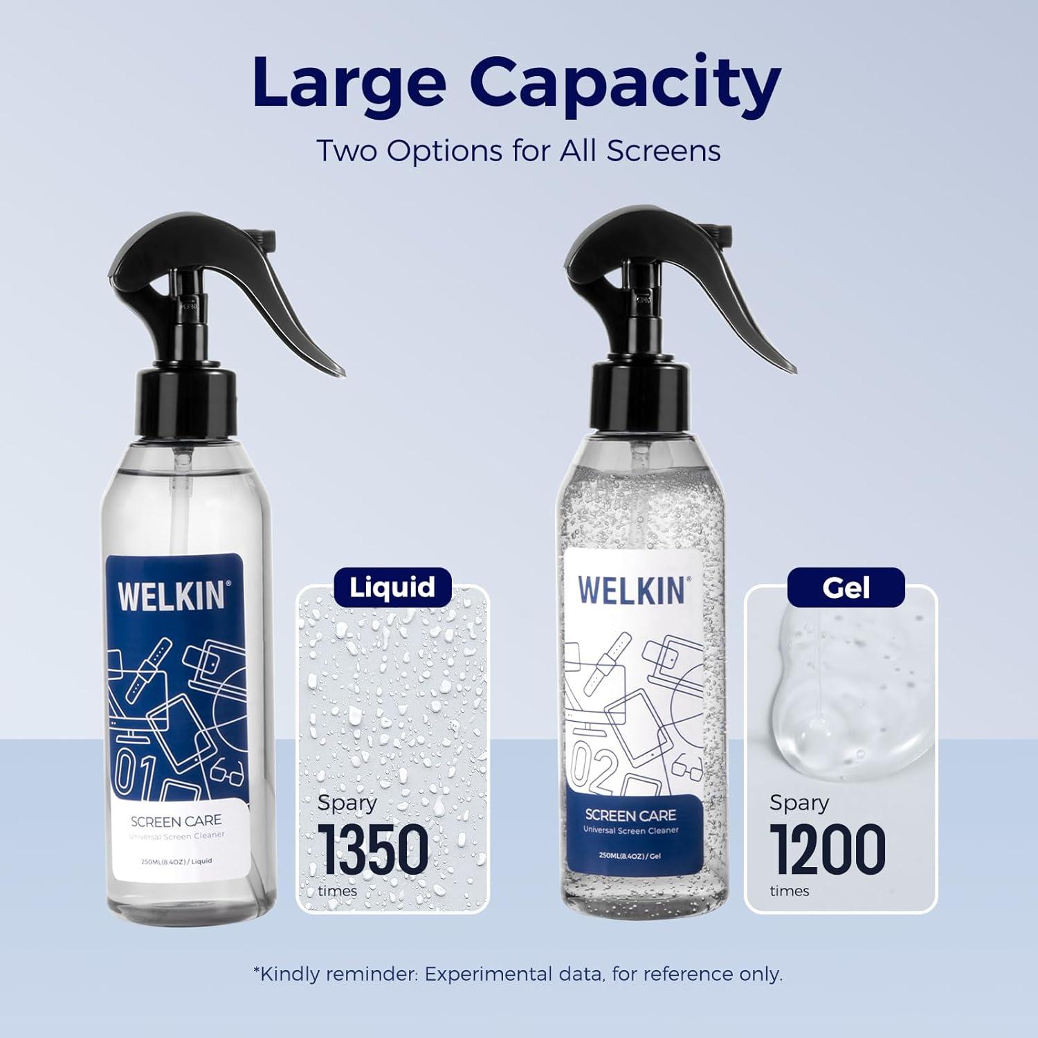 Gel Limpiador de Pantallas Welkin 200ml - Sin Rayas y Seguro