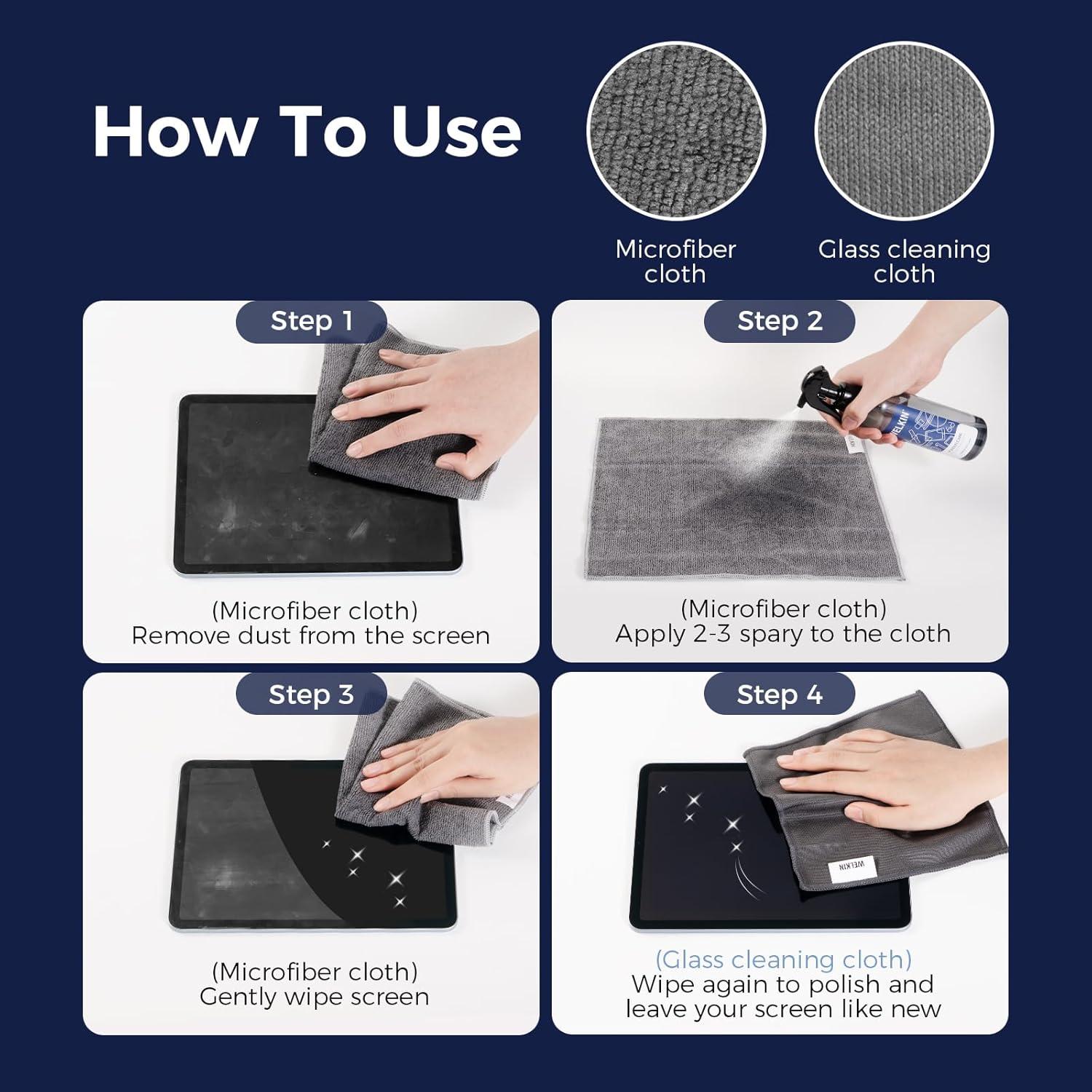 Gel Limpiador de Pantallas Welkin 200ml - Sin Rayas y Seguro