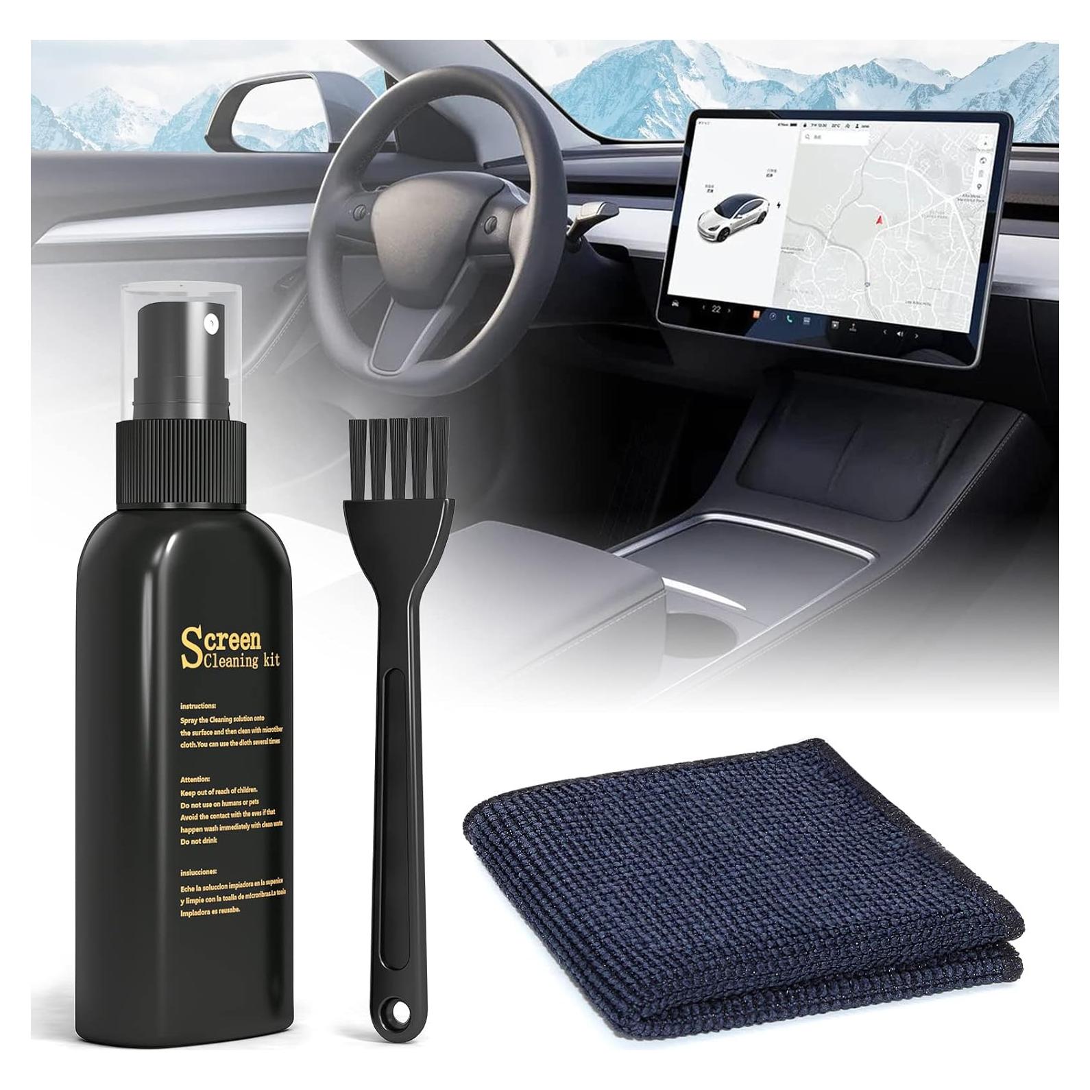 Kit Limpiador de Pantallas para Coche Aispour - Spray y Paño