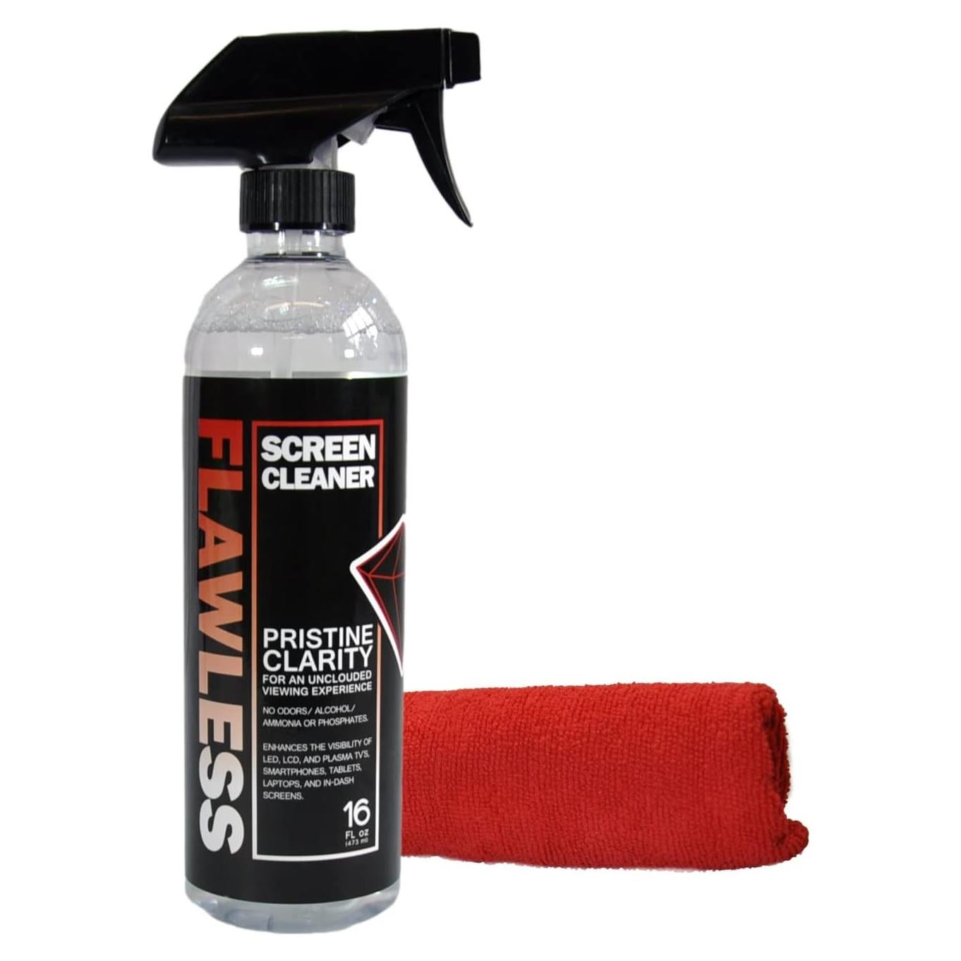 Limpiador de Pantallas Perfecto 0.47L con Paño Microfibra