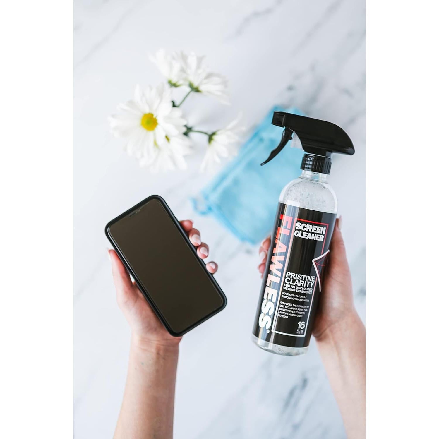 Limpiador de Pantallas Perfecto 0.47L con Paño Microfibra