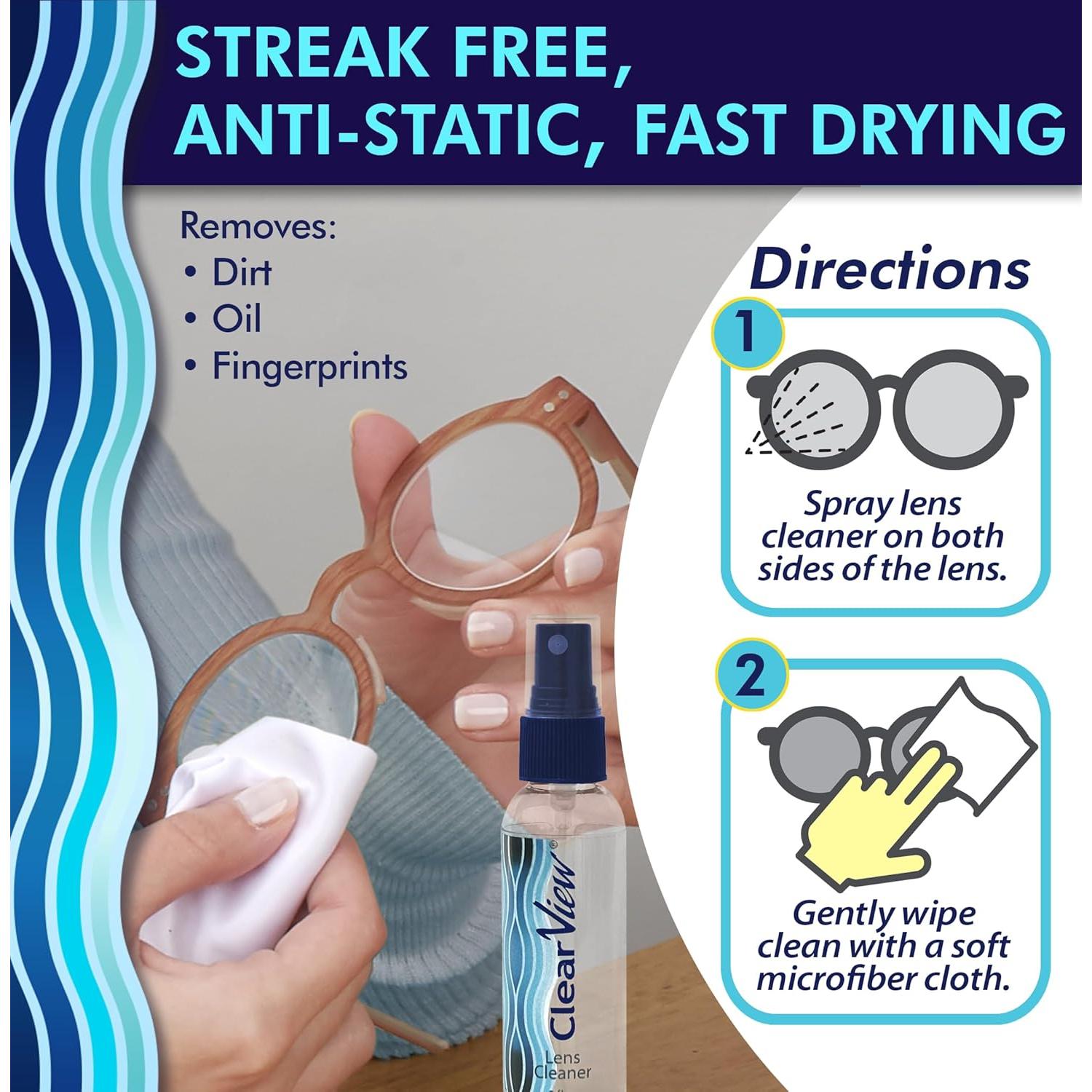 Spray Limpiador de Lentes Clear View - 25 Botellas de 59ml