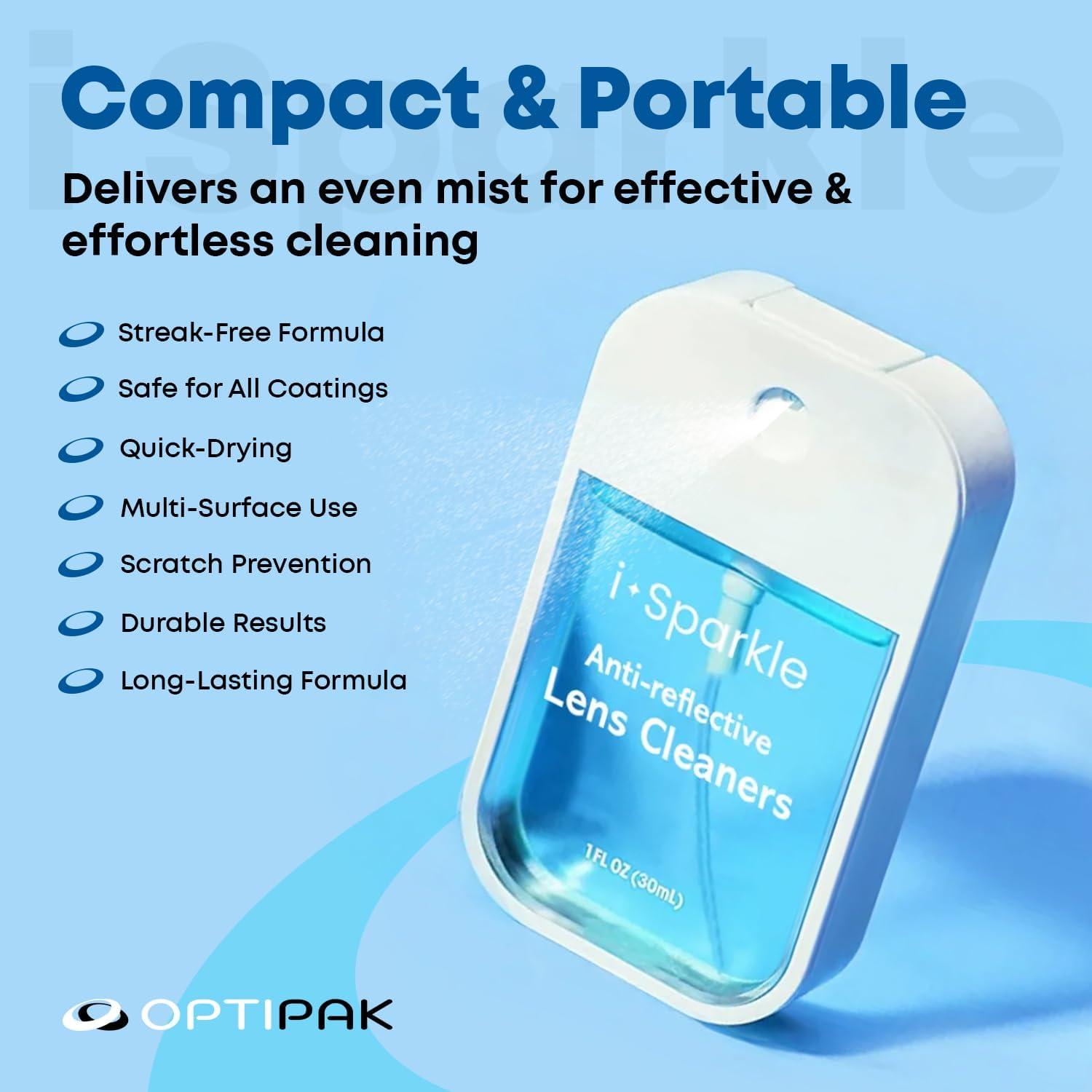 I-Sparkle Kit Limpiador de Lentes 2x30ml + 2 Paños Microfibra