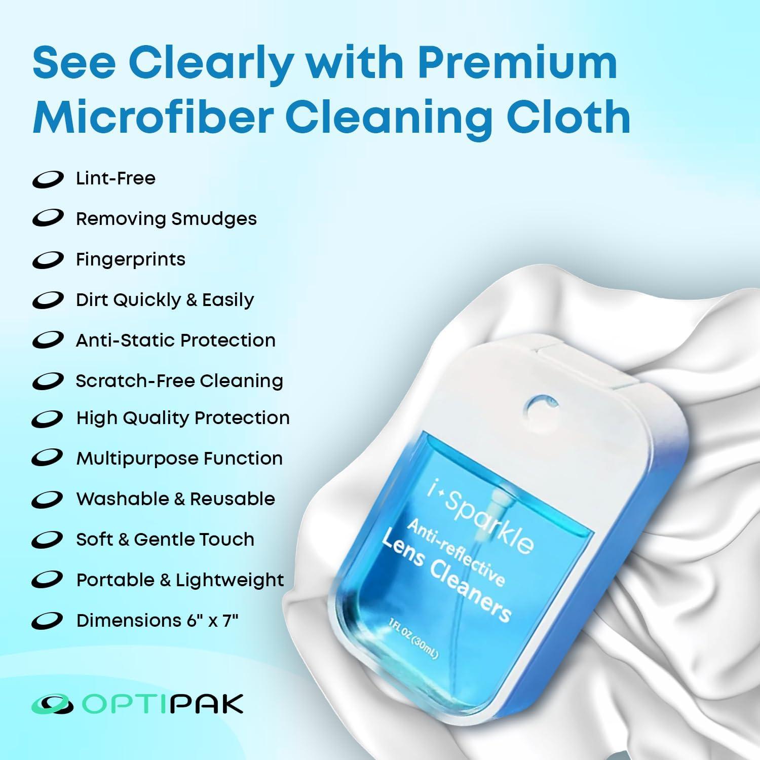I-Sparkle Kit Limpiador de Lentes 2x30ml + 2 Paños Microfibra