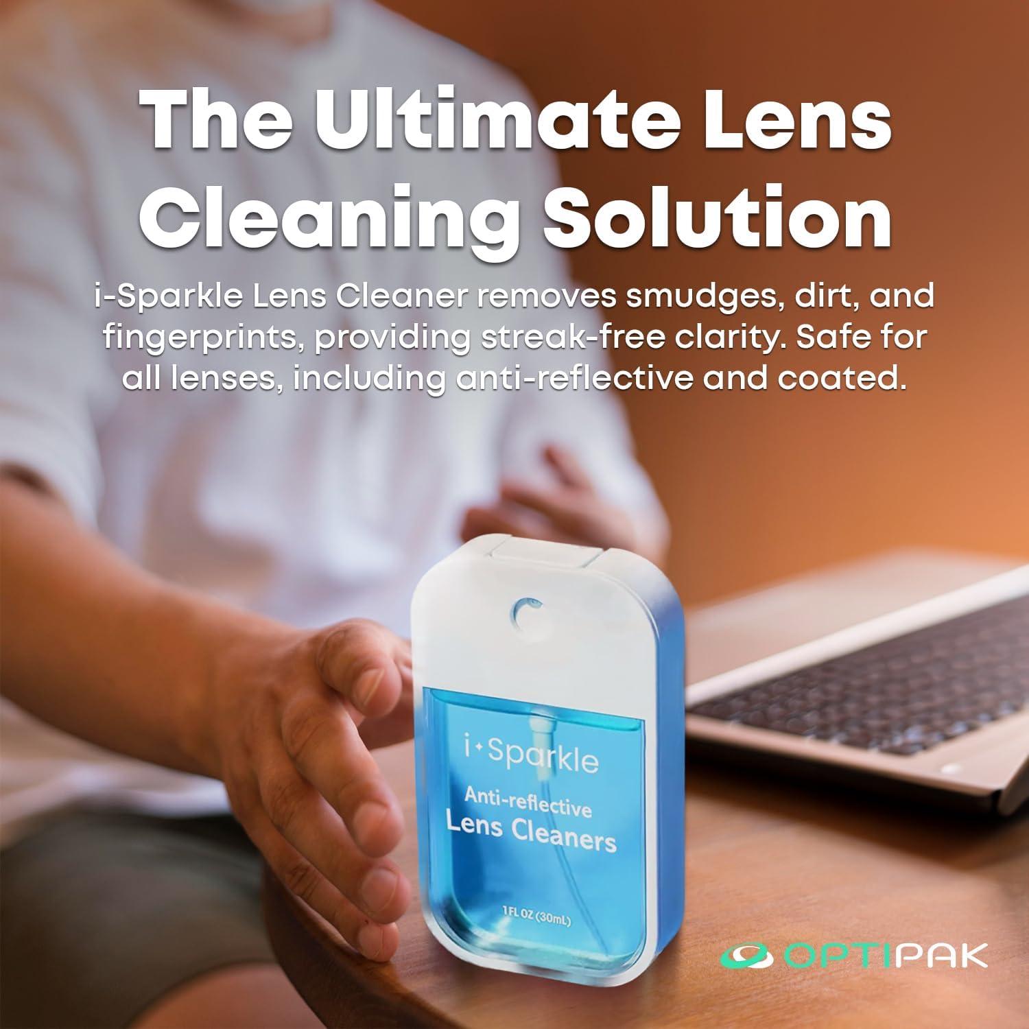 I-Sparkle Kit Limpiador de Lentes 2x30ml + 2 Paños Microfibra