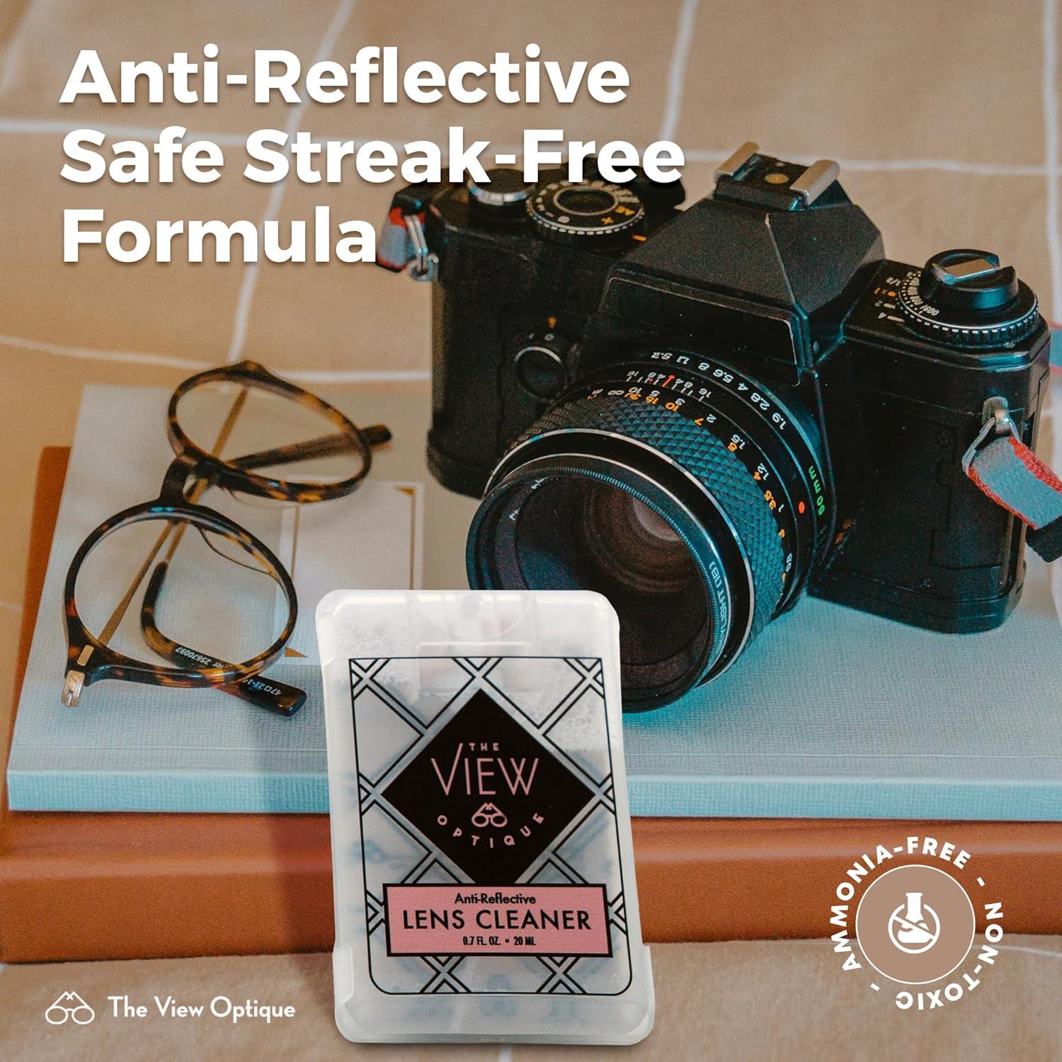 Kit de Limpieza de Lentes View Optique 20ml + Paño Microfibra