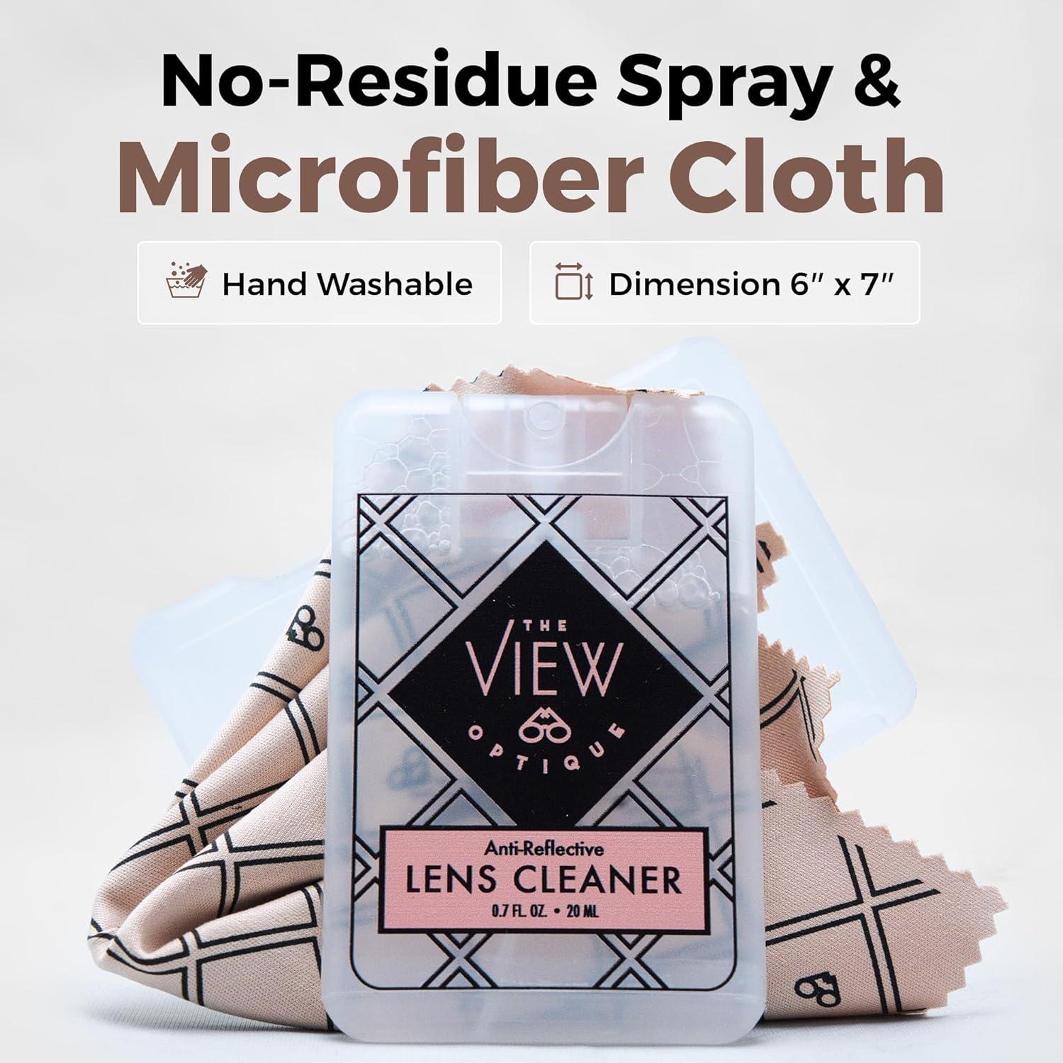 Kit de Limpieza de Lentes View Optique 20ml + Paño Microfibra