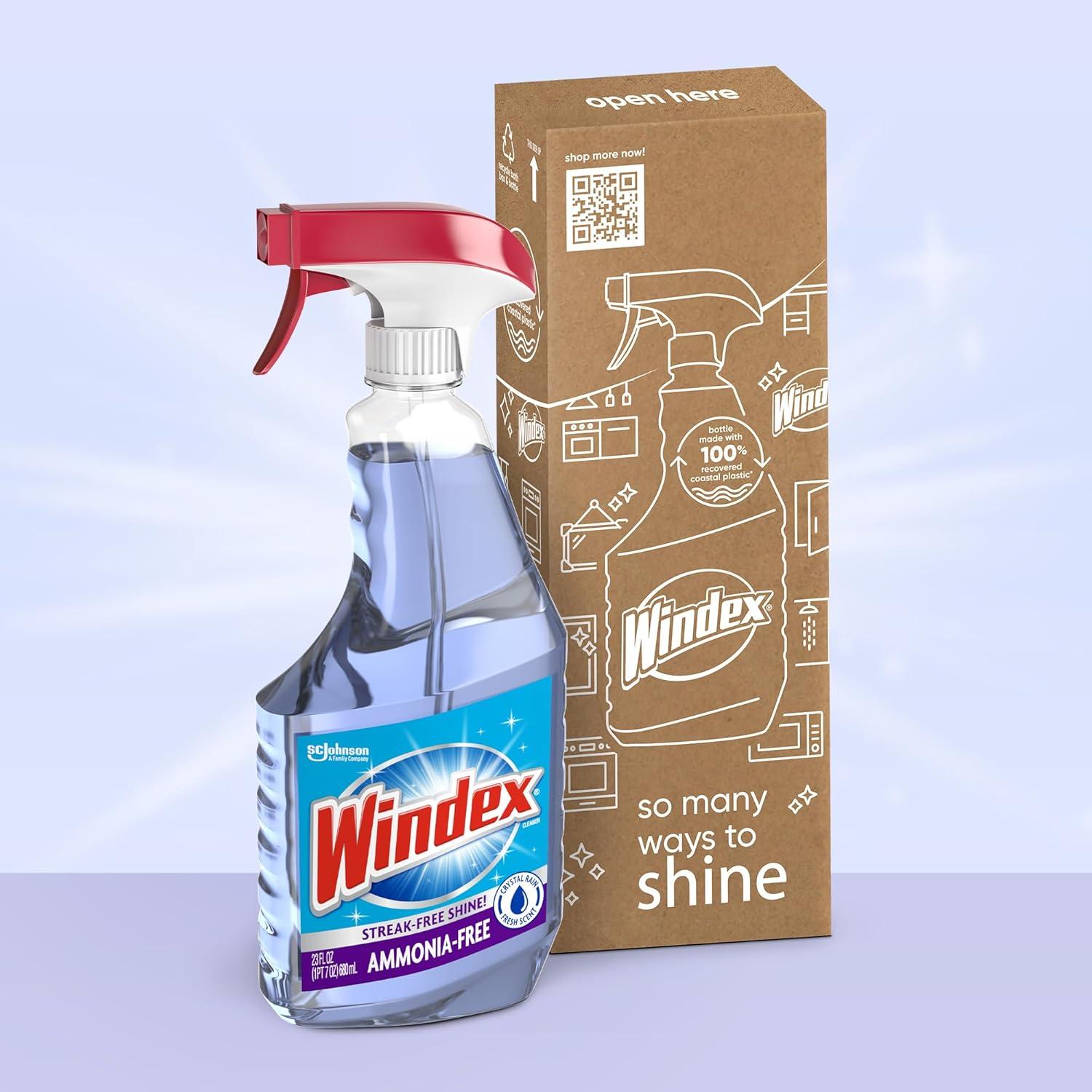 Limpiador de Vidrio Windex 680 ml Libre de Amoníaco Aroma Lluvia