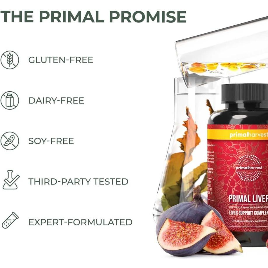 Suplemento Hepático Primal Harvest 240 Cápsulas 2 Paquetes