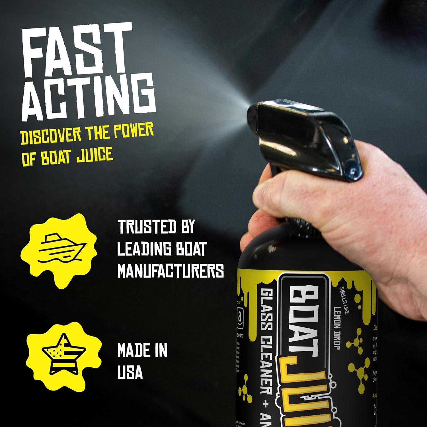 Limpiador de Cristales Boat Juice 16oz Antivaho Aroma Limón