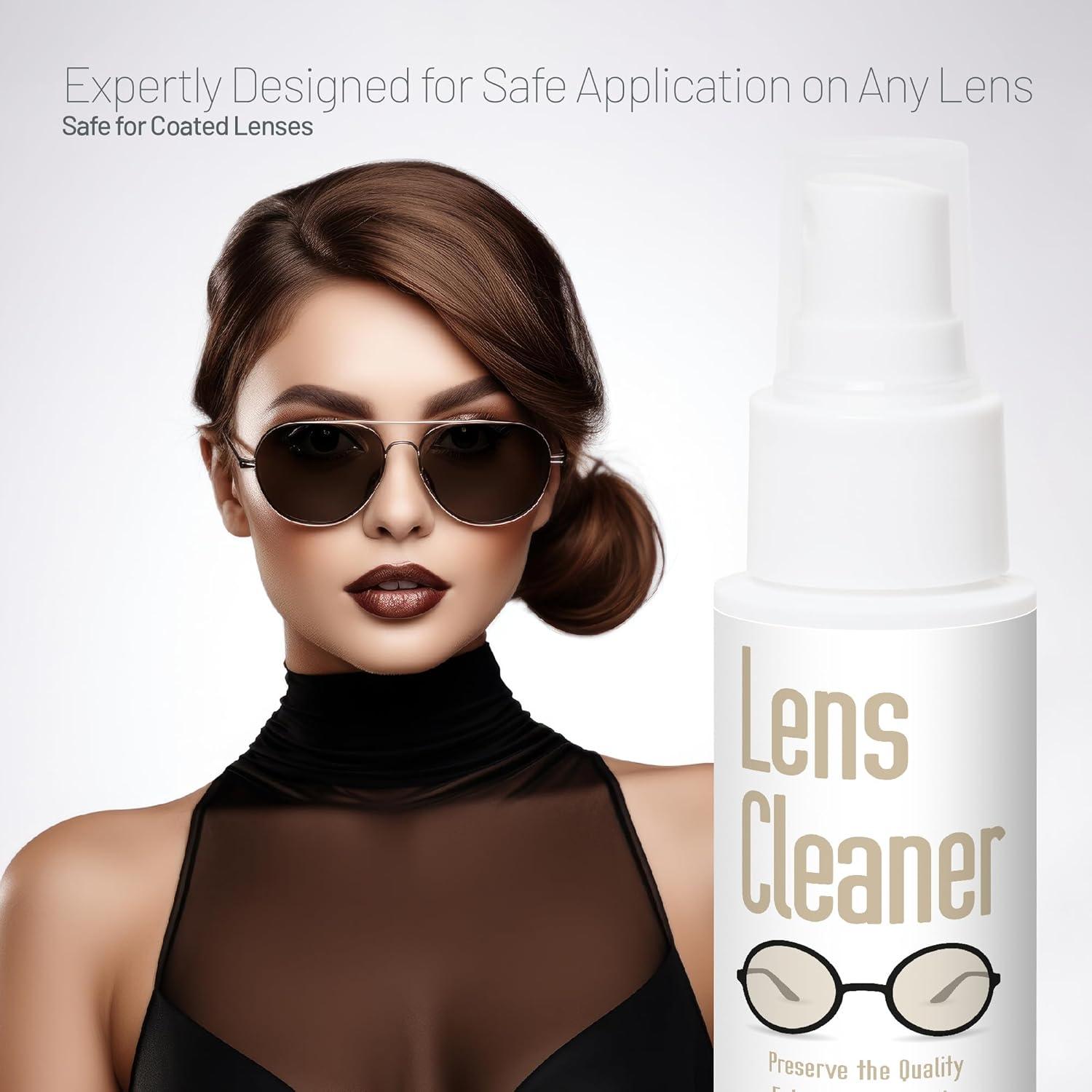 Kit Limpiador de Gafas INVERA 50 ml con Paño Microfibra