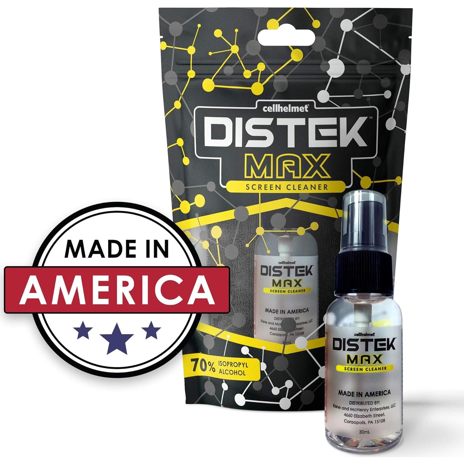 Limpiador de Pantallas Cellhelmet Distek Max 30 mL - Alcohol 70%