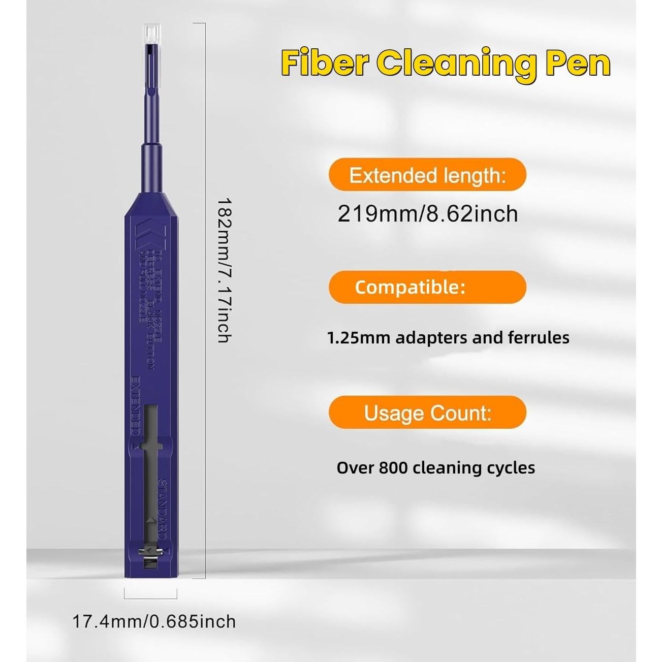 Limpiador de fibra óptica Zenithra 5PCS 1.25mm LC/MU