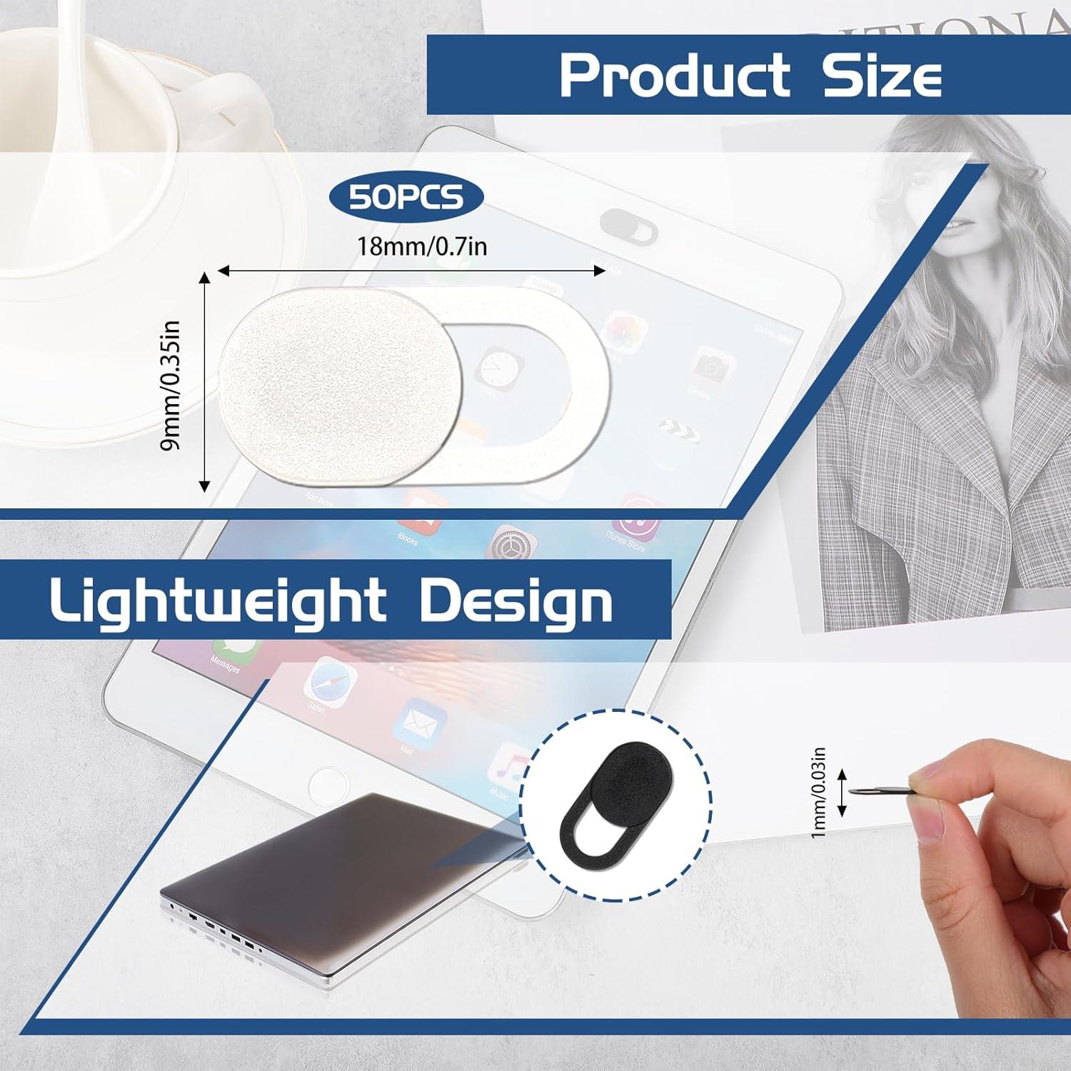 50 Pcs Cubierta de Webcam Universal JJUNW - Protección Privacidad