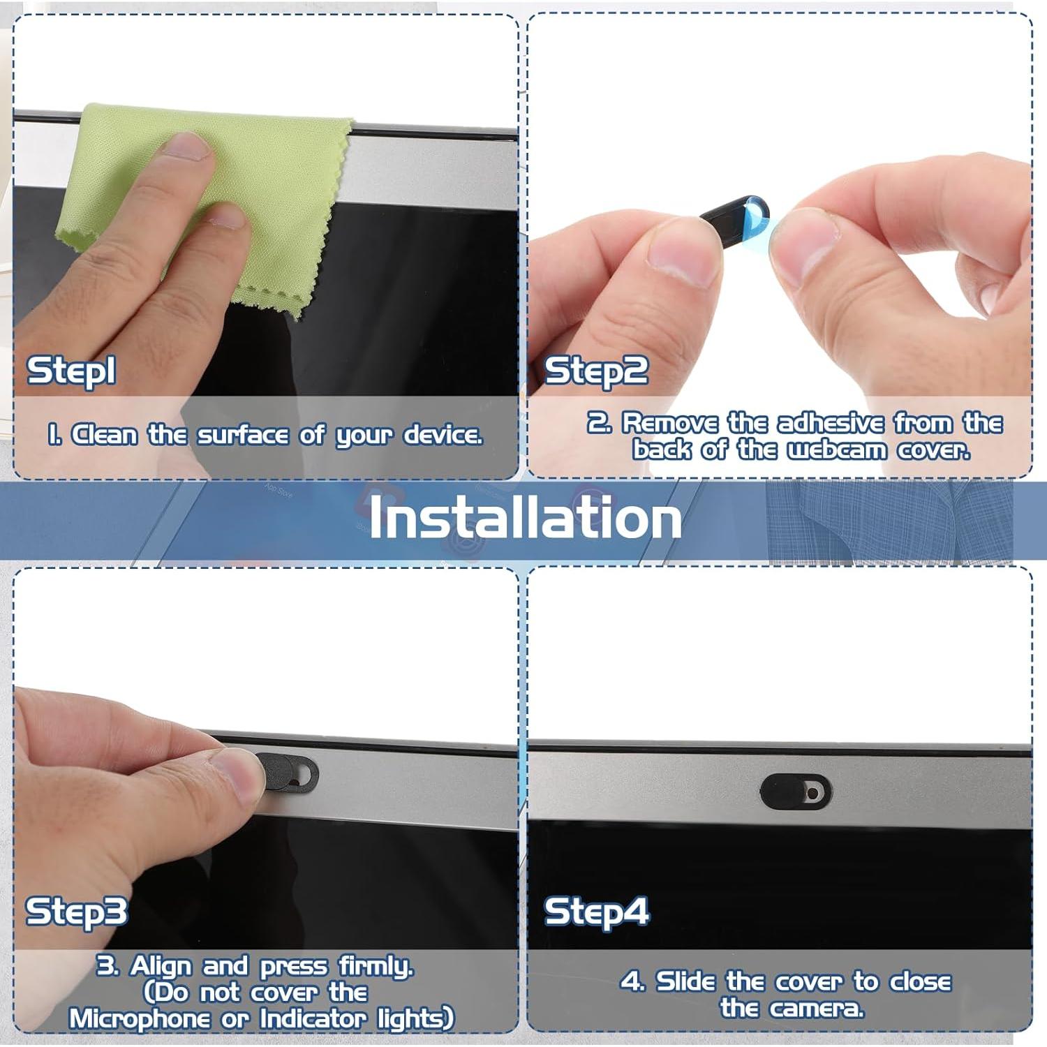 50 Pcs Cubierta de Webcam Universal JJUNW - Protección Privacidad