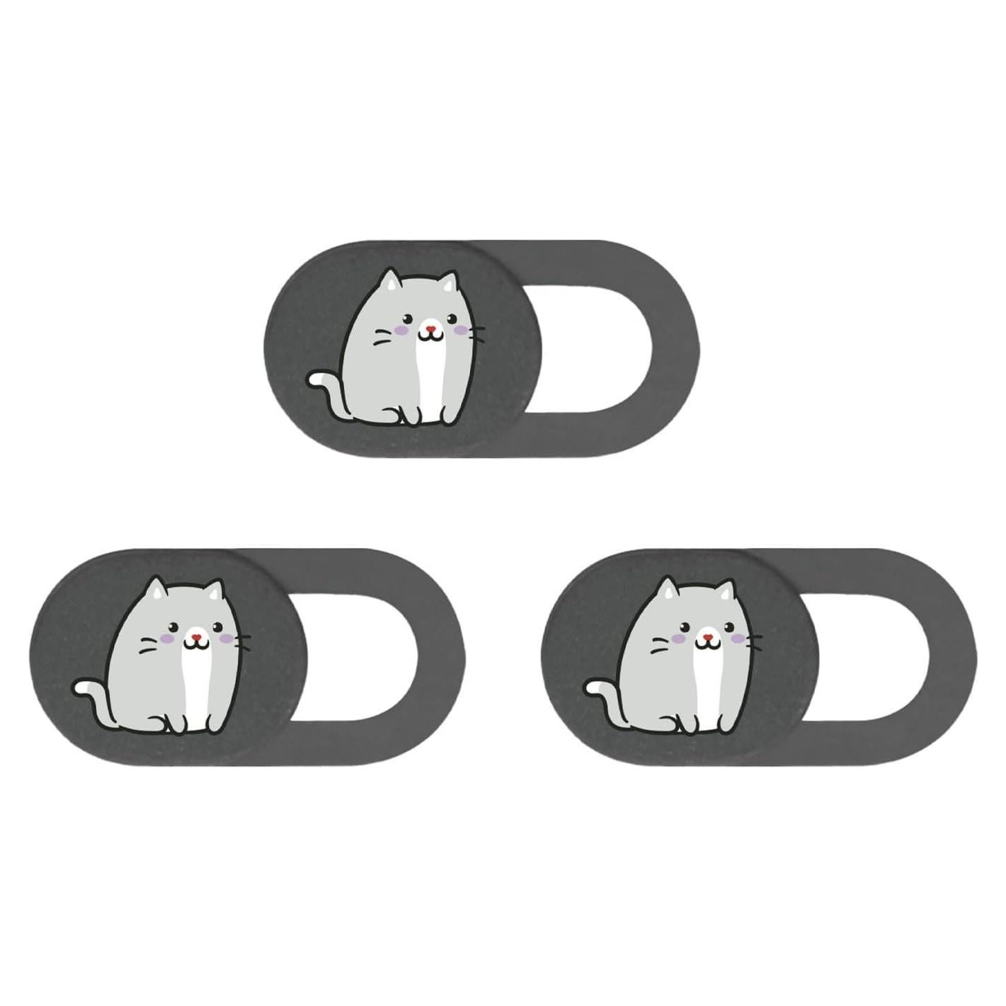 Cubiertas de Cámara Web Deslizantes de Gato VLSQHNCF - 3 Piezas