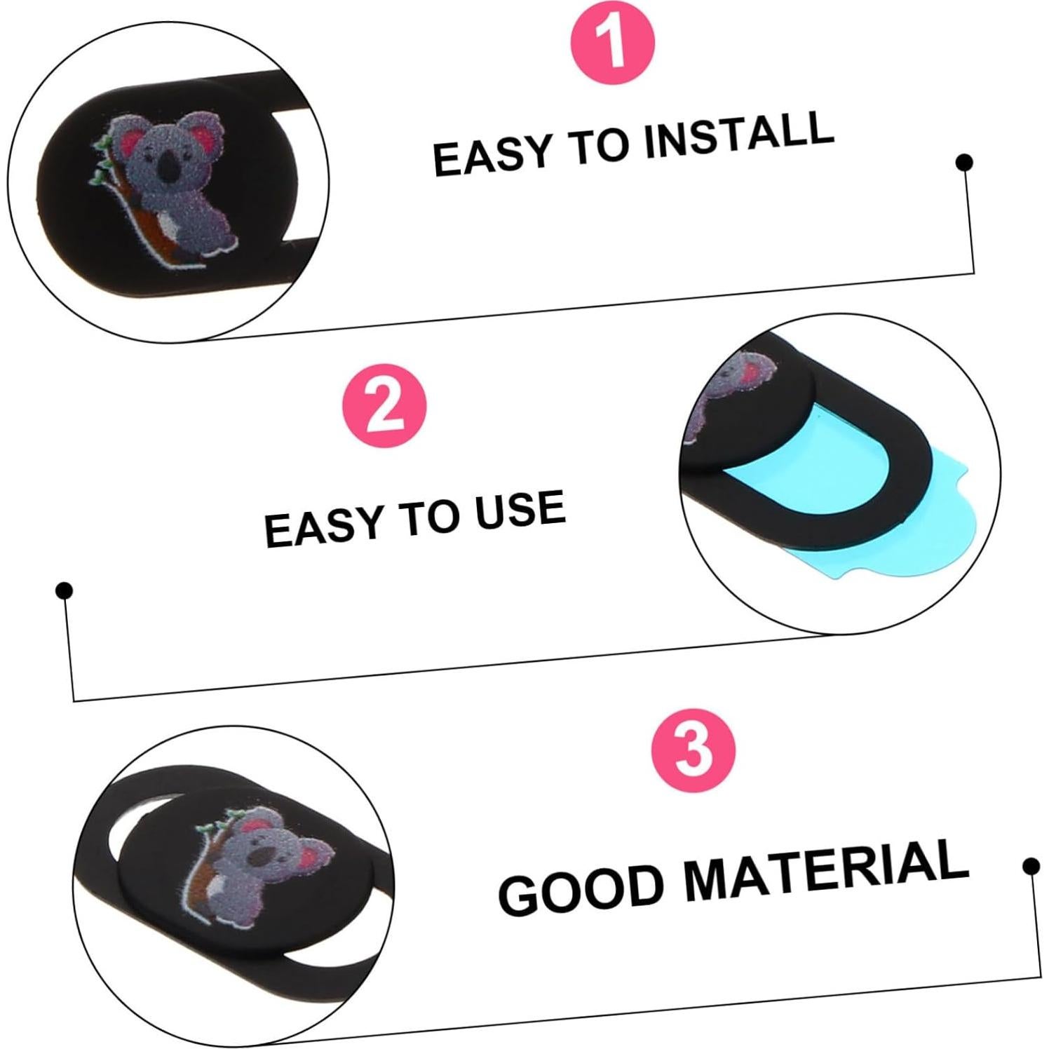 Cubierta Deslizante de Webcam DOITOOL Koala 3 Pcs Privacidad