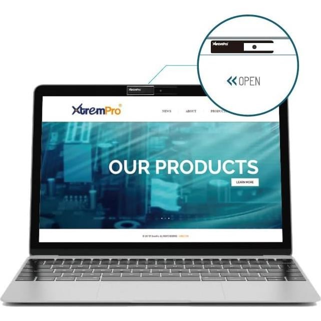 Cubierta de Webcam XtremPro Ultra Delgado Negro Plata 0.8mm