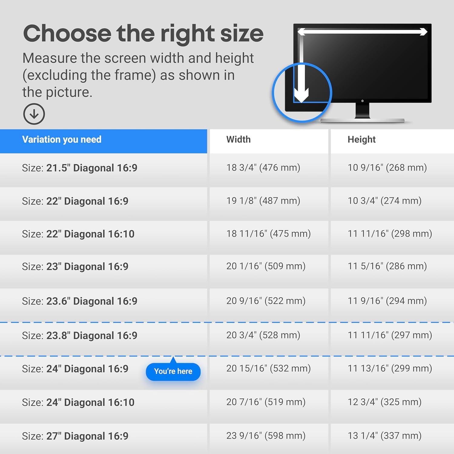 Protector de Pantalla Antirreflejo VINTEZ 23.8" Luz Azul