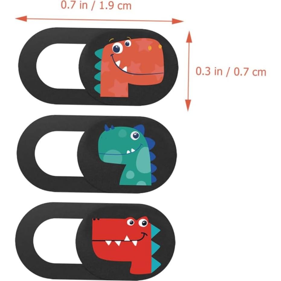 Cubiertas de Privacidad para Webcam Artibetter - 3 Piezas Diseño Dinosaurio