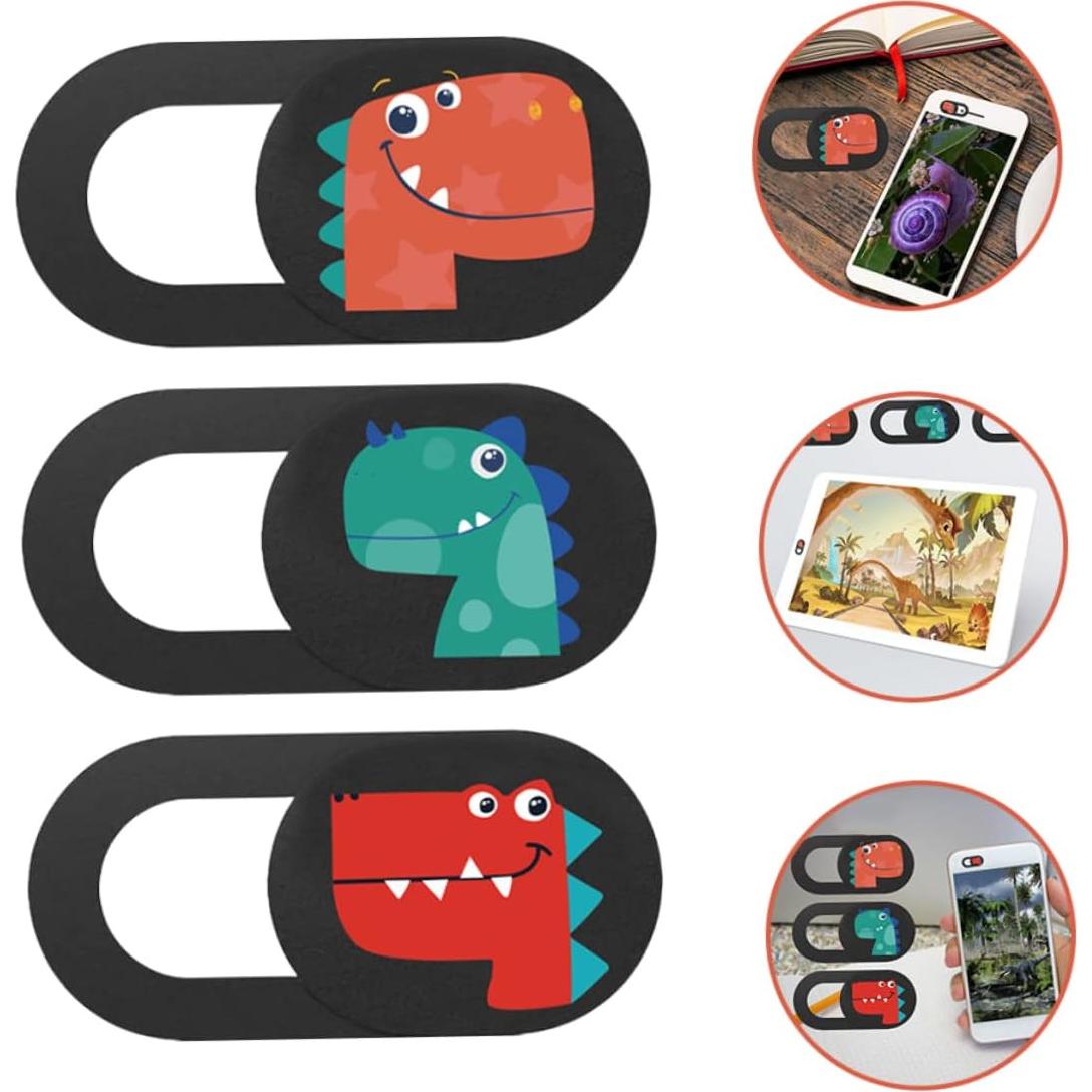 Cubiertas de Privacidad para Webcam Artibetter - 3 Piezas Diseño Dinosaurio