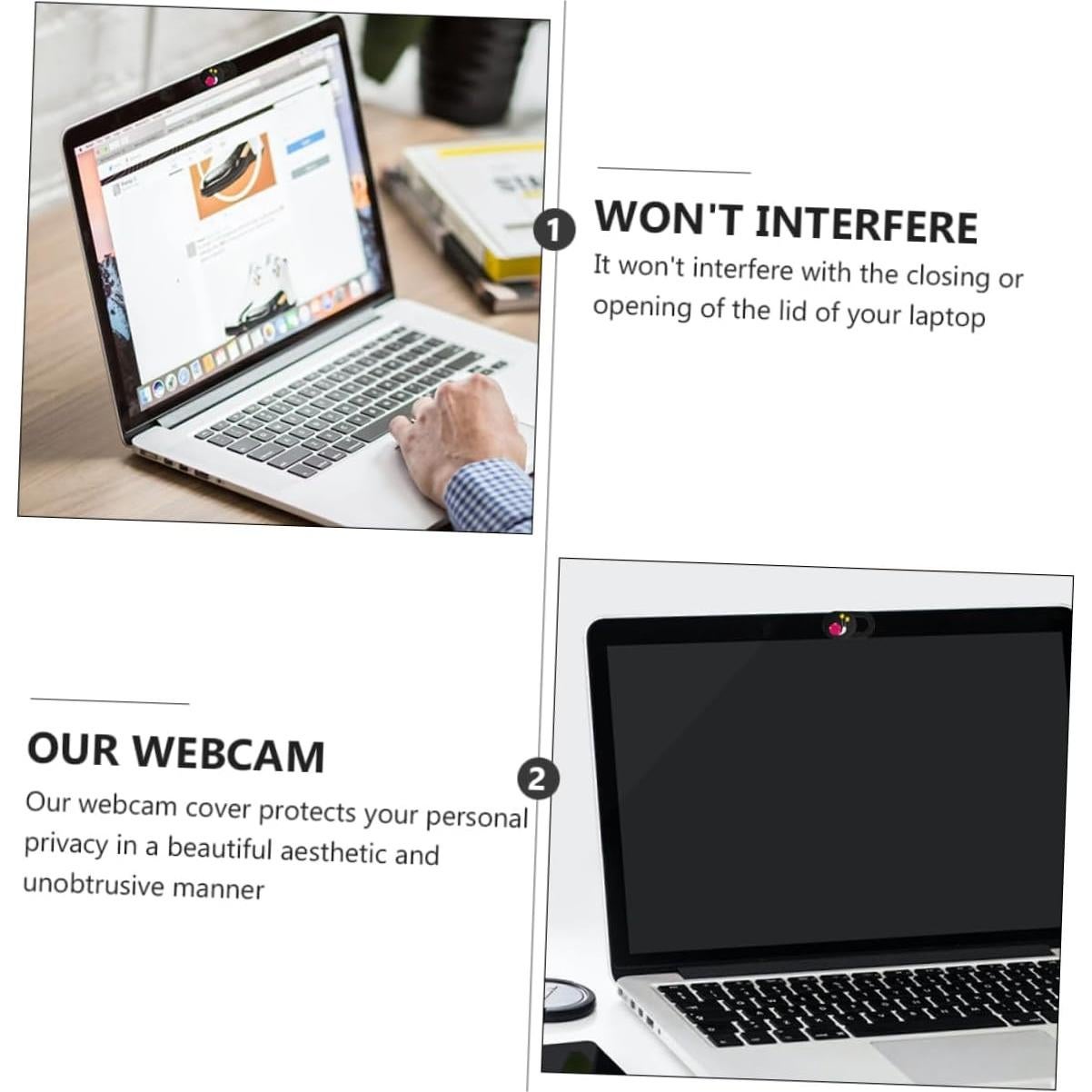 Cubierta de Webcam POPETPOP 3 Piezas Ultra Fina para Laptop
