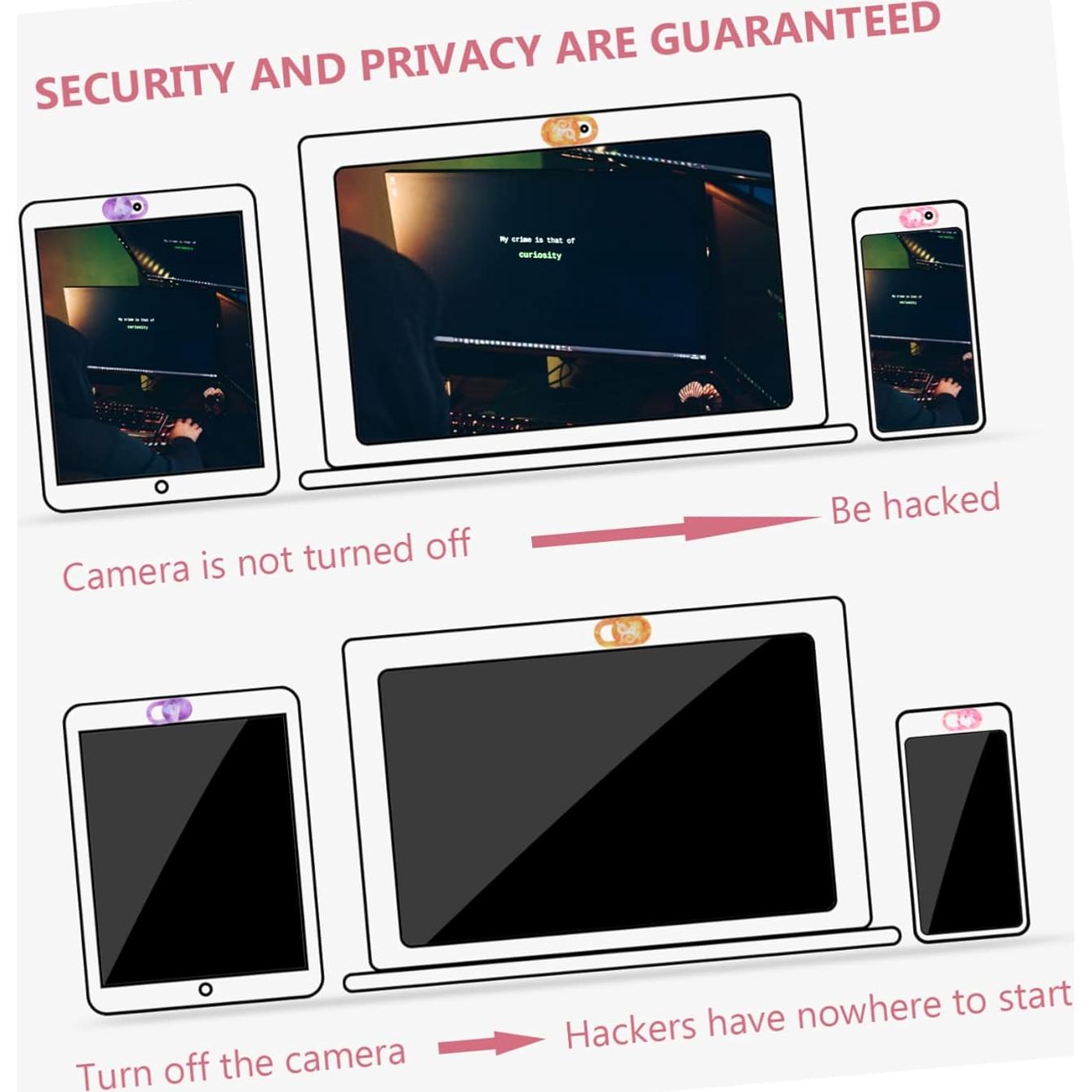 Cubierta de Webcam Gadpiparty 3 Piezas Ultra Delgado Privacidad