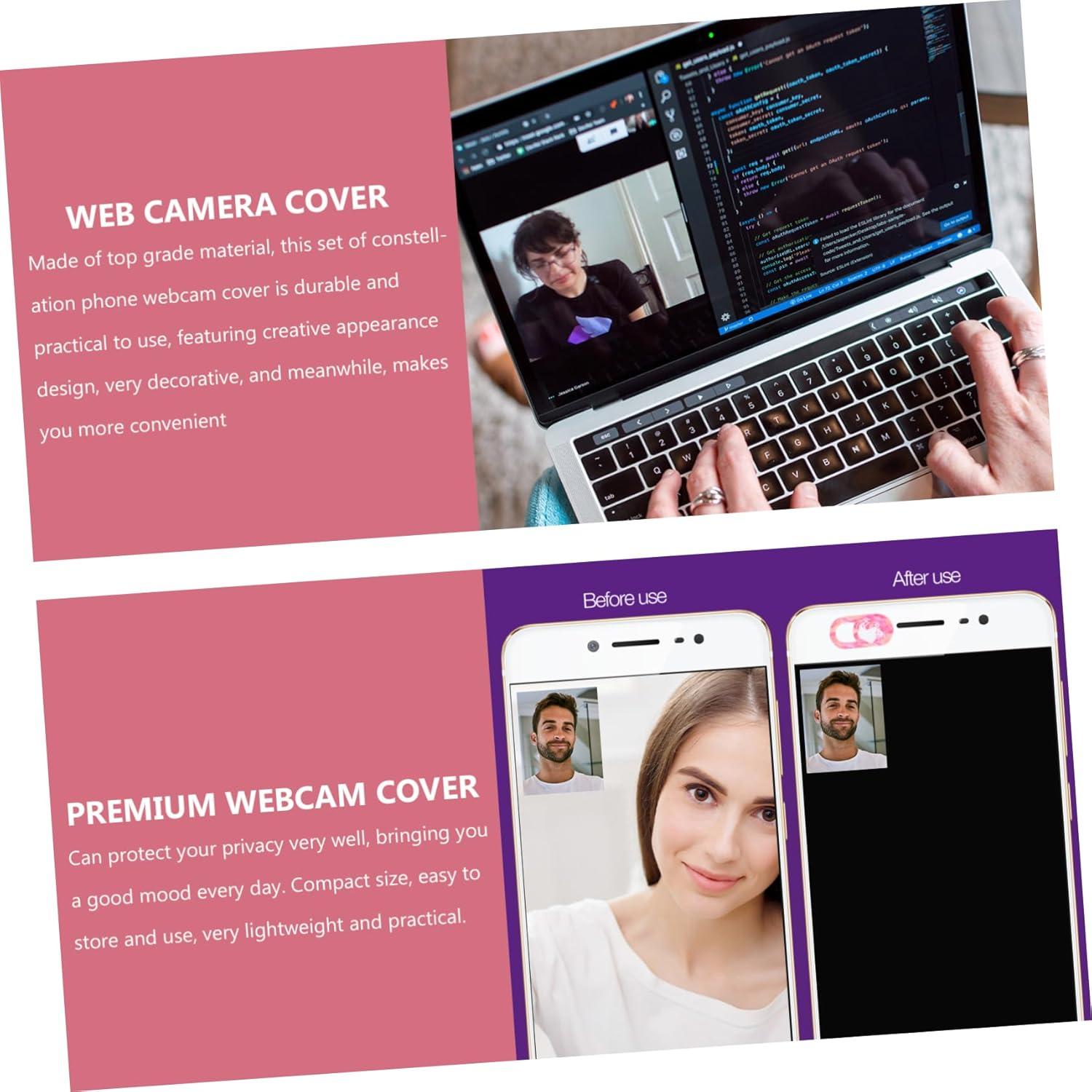 Cubierta de Webcam Gadpiparty 3 Piezas Ultra Delgado Privacidad