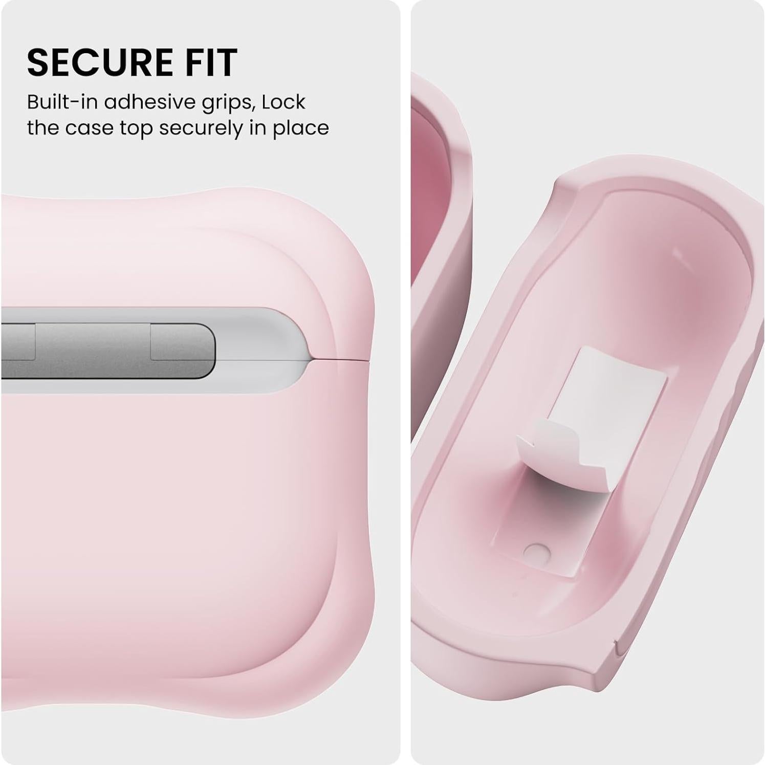 Funda Silicona ORNARTO Vortex para AirPods 4ta Gen - Rosa Tiza