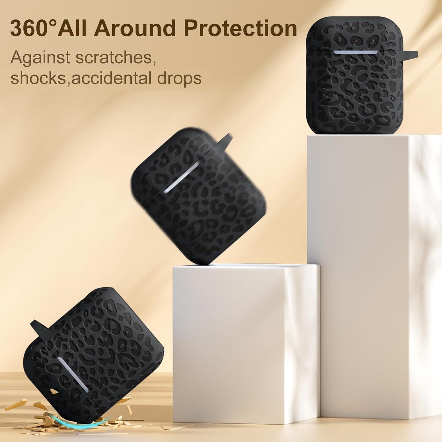 Funda de Silicona Leopardo DGege para AirPods 1ra/2da Generación