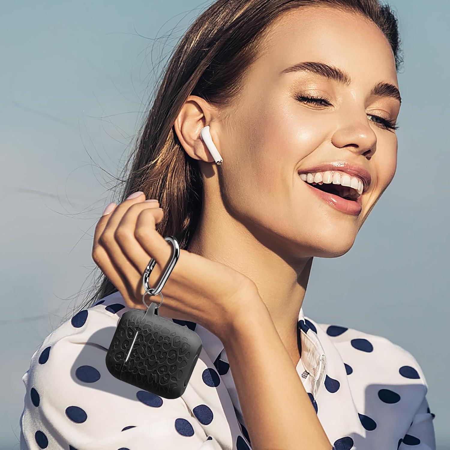 Funda de Silicona Leopardo DGege para AirPods 1ra/2da Generación