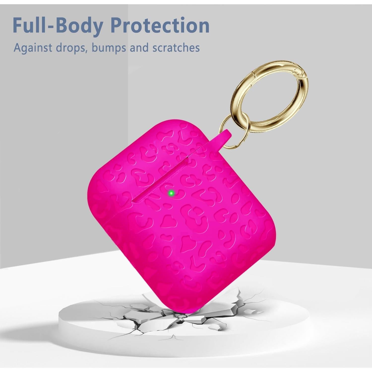 Funda de Silicona Gawnock para Airpods 2ª/1ª Leopardo Rosa