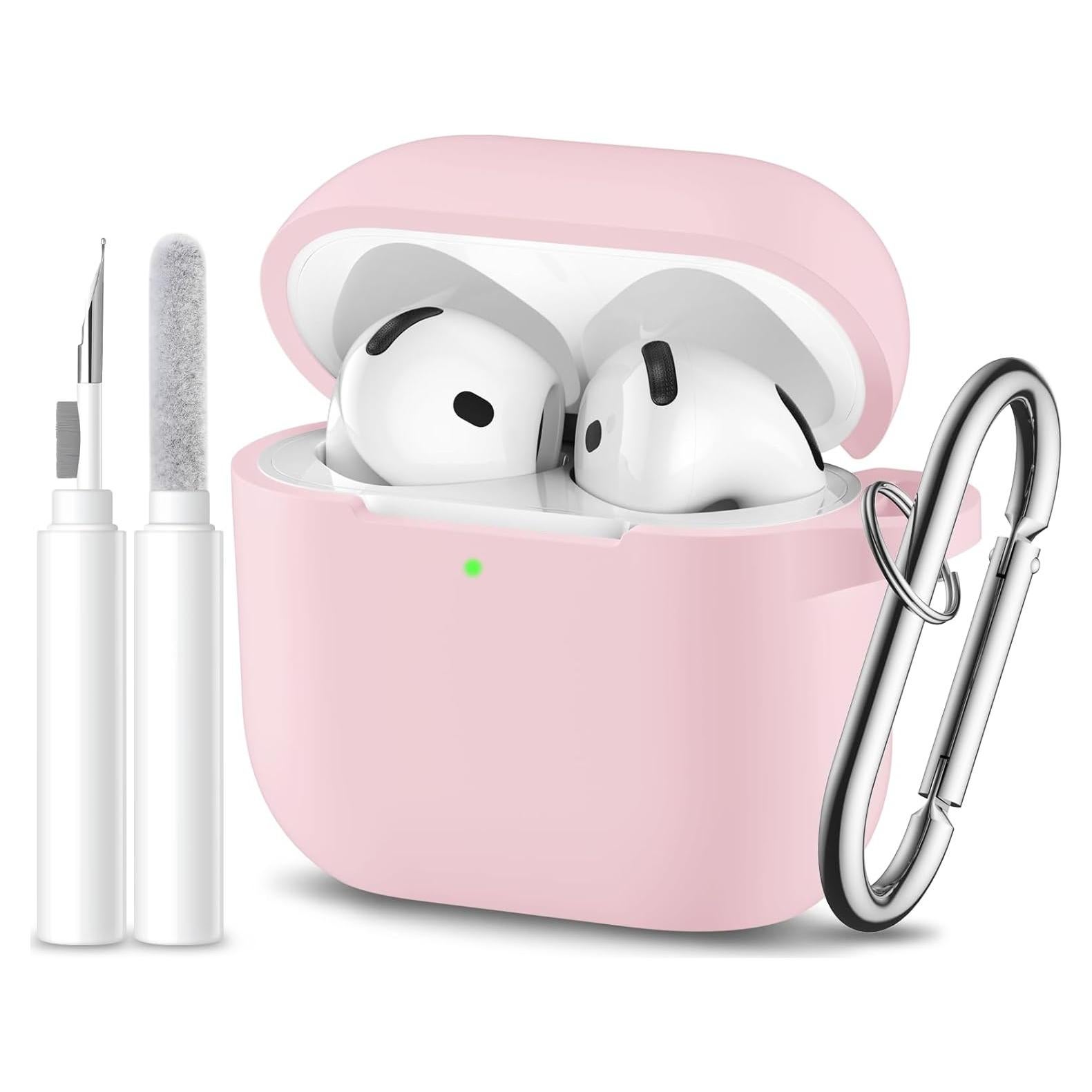 Funda de Silicona Rosa Claro para AirPods 4ta Generación 2024