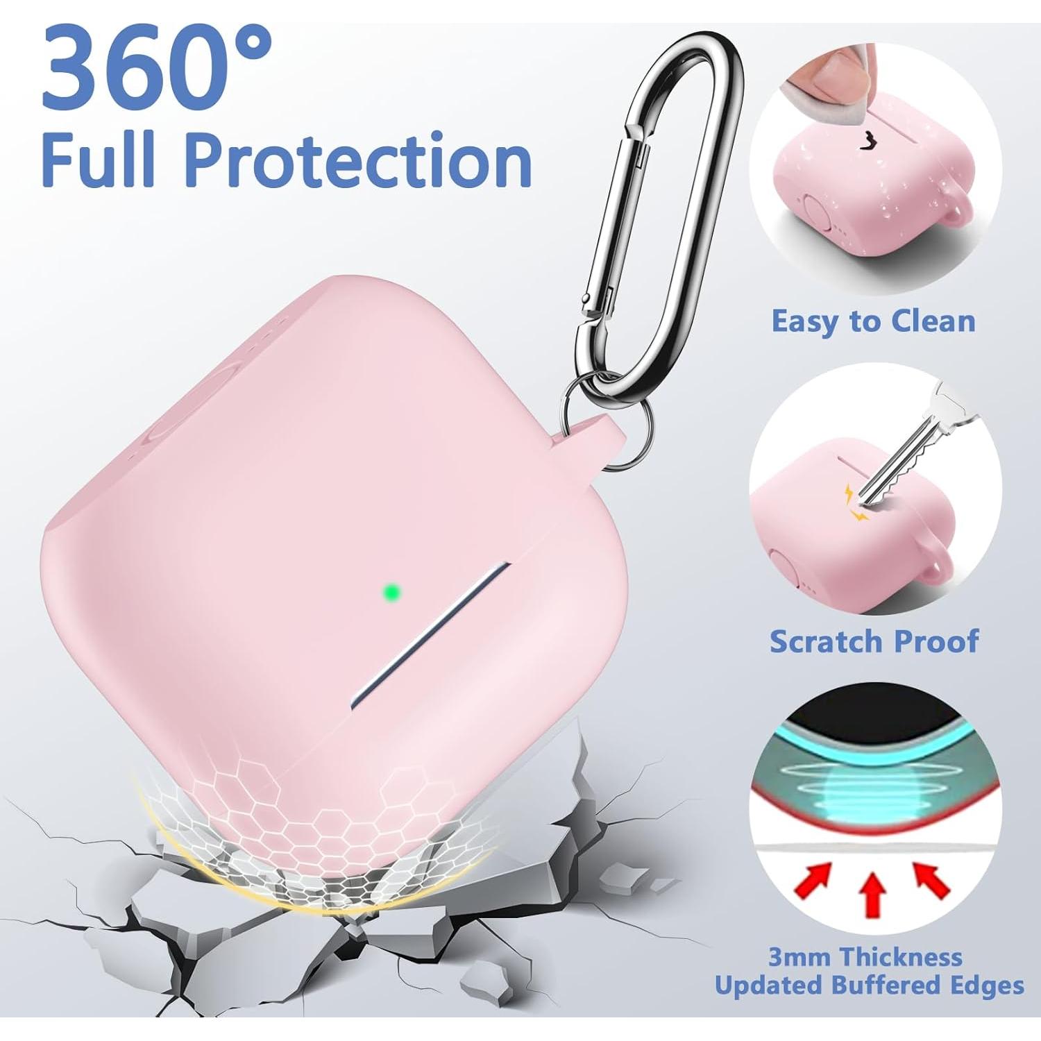 Funda de Silicona Rosa Claro para AirPods 4ta Generación 2024