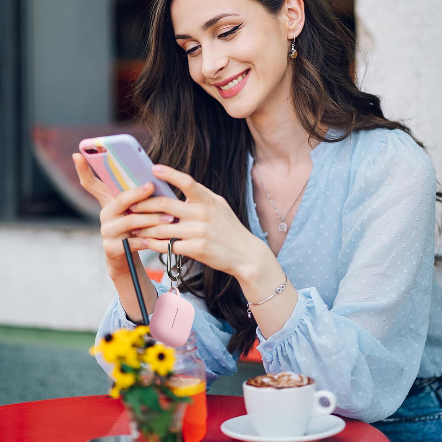Funda de Silicona Rosa Claro para AirPods 4ta Generación 2024