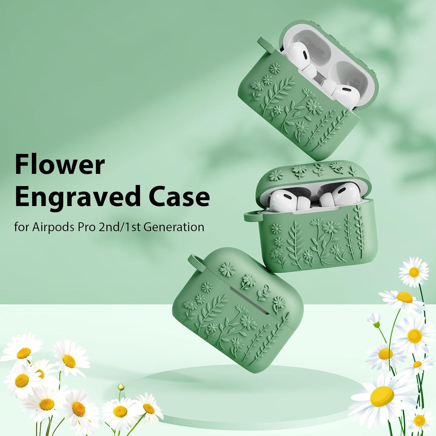 Funda AIRSPO Verde para AirPods Pro 2da Generación con Kit de Limpieza