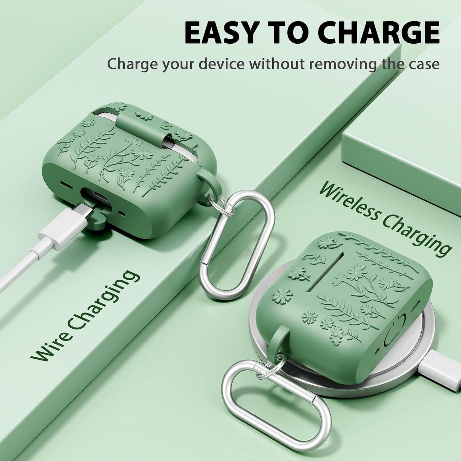 Funda AIRSPO Verde para AirPods Pro 2da Generación con Kit de Limpieza