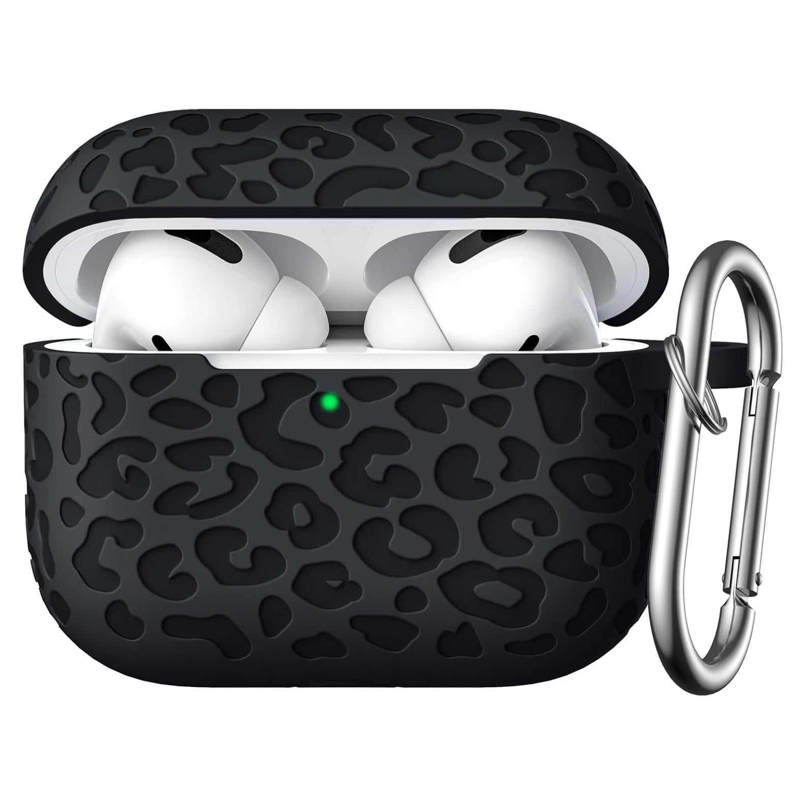 Funda de Silicona DGege para AirPods Pro 2 - Leopardo Negro