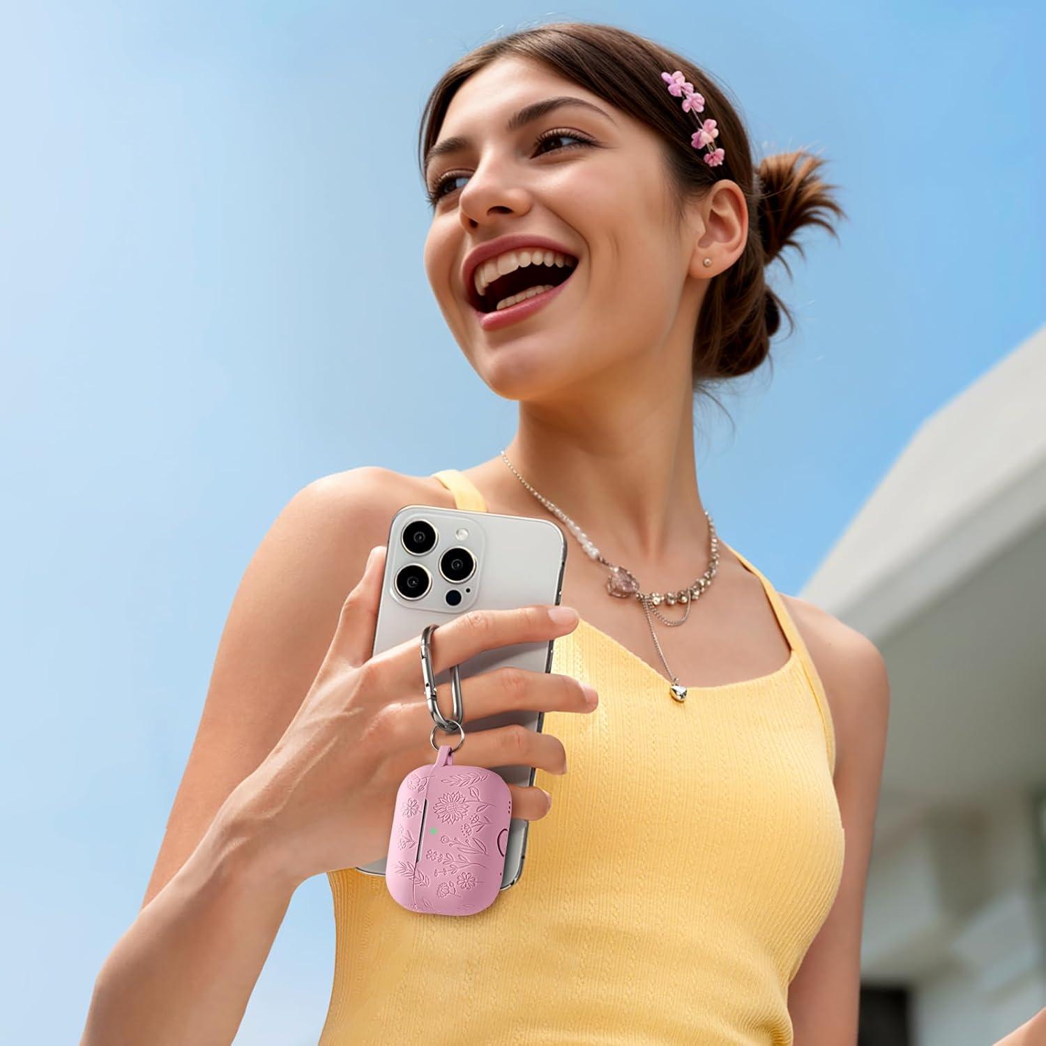 Funda Protectora Hamile para AirPods Pro 2da/1ra Gen Rosa