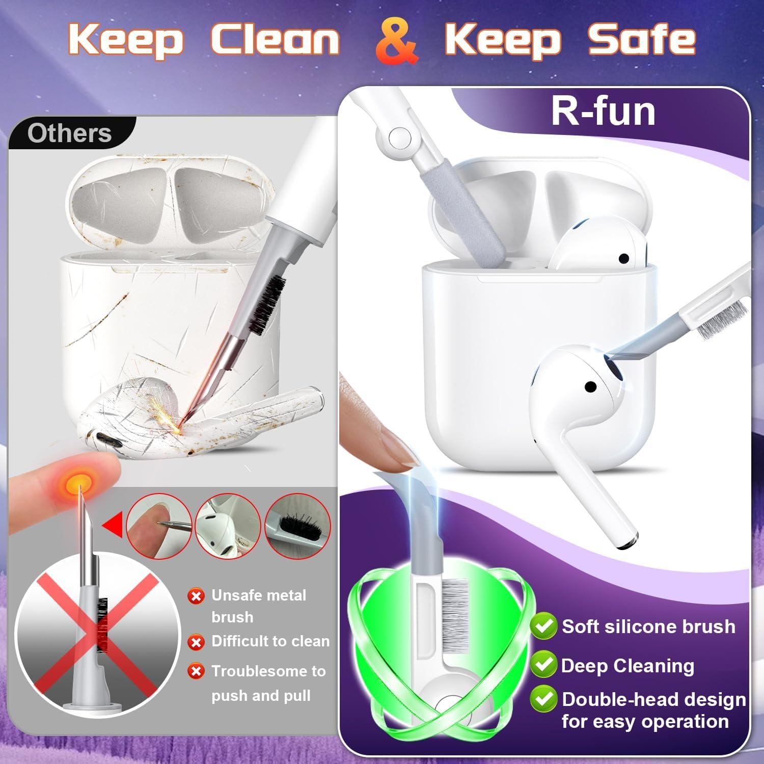 Funda Protectora R-fun para AirPods 1ra y 2da Generación Blanca