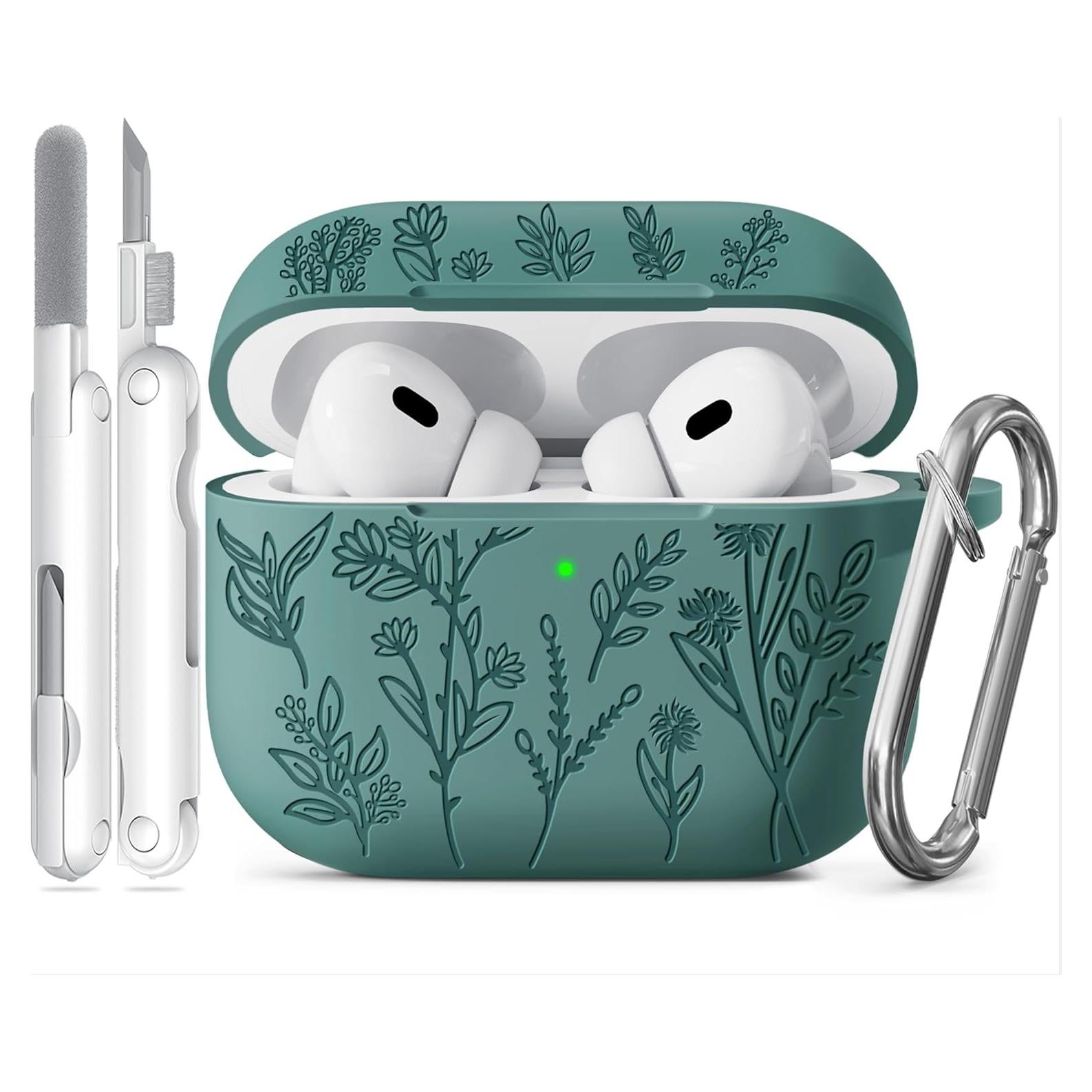 Funda protectora Ekoonpft para AirPods Pro 1ª/2ª generación - Verde Pino