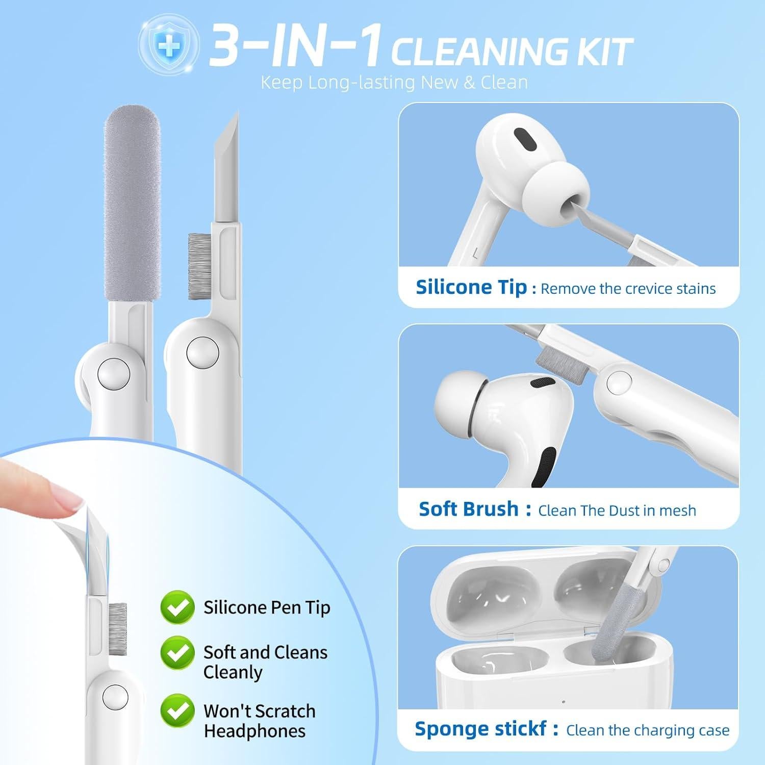 Funda protectora Ekoonpft para AirPods Pro 1ª/2ª generación - Verde Pino