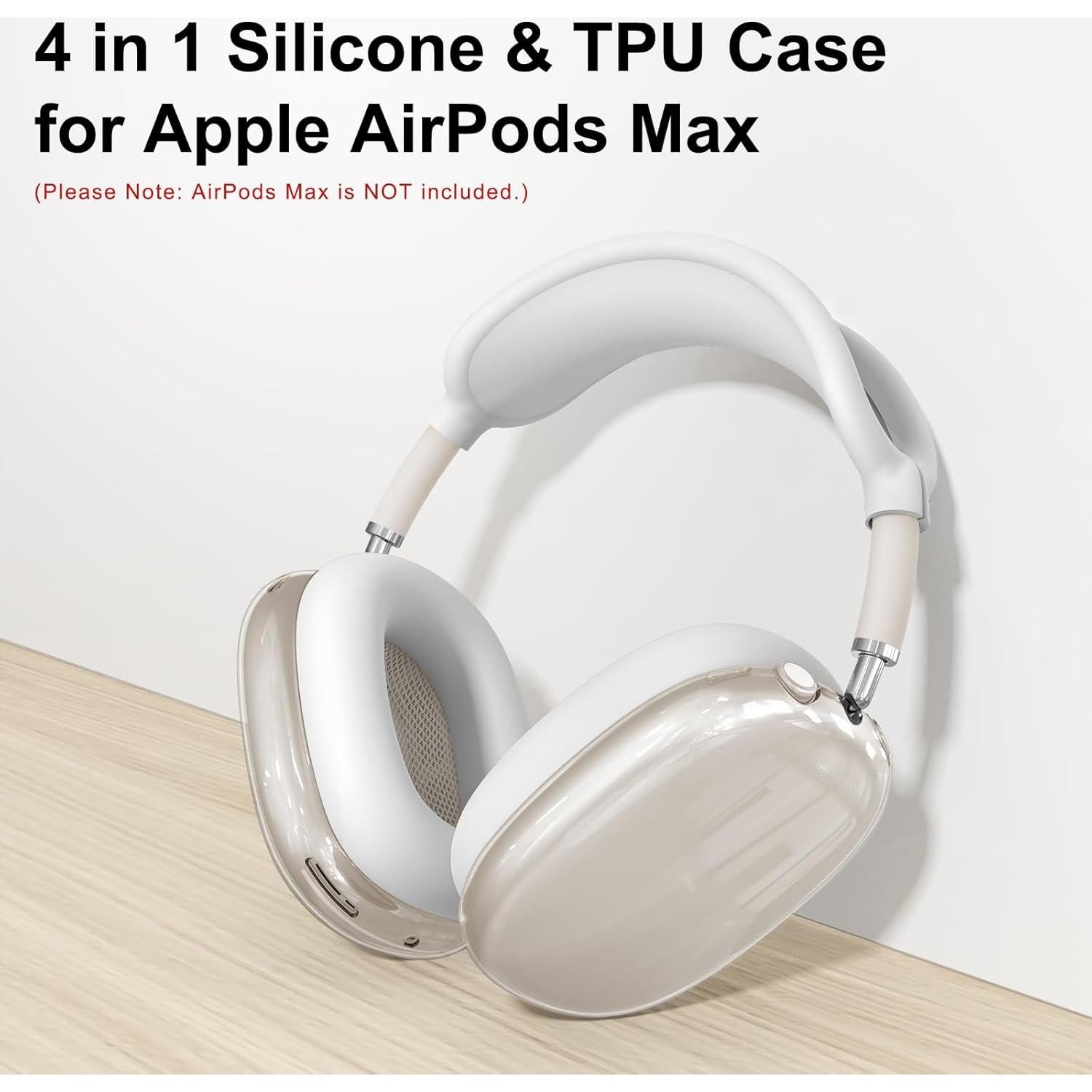 Funda 4 en 1 para AirPods Max MINDRESY Transparente TPU